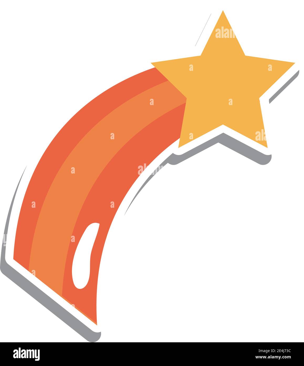 Shooting star sticker design, Night bedtime sky space and nature theme