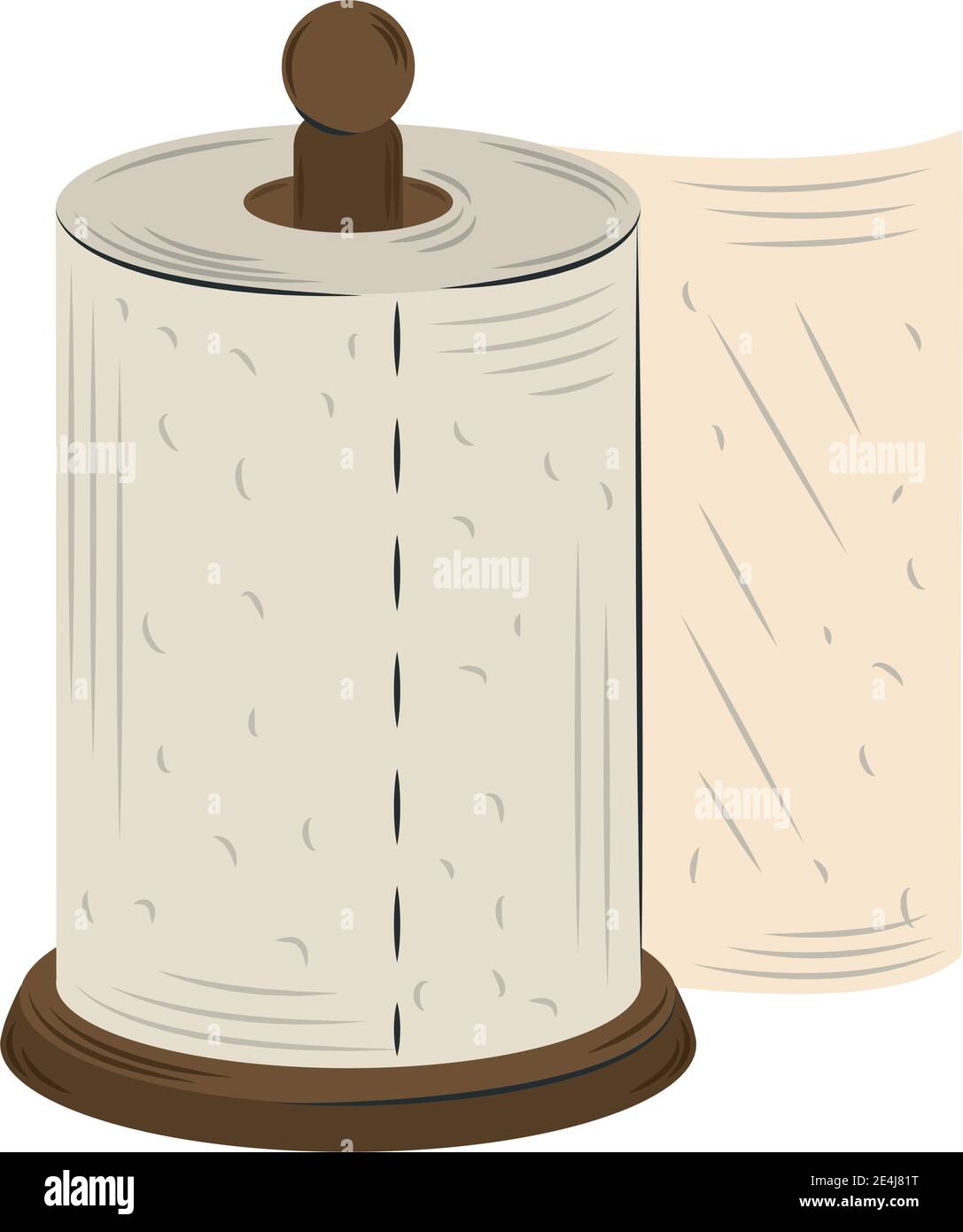 cartoon kitchen paper towel isolated design vector illustration Stock