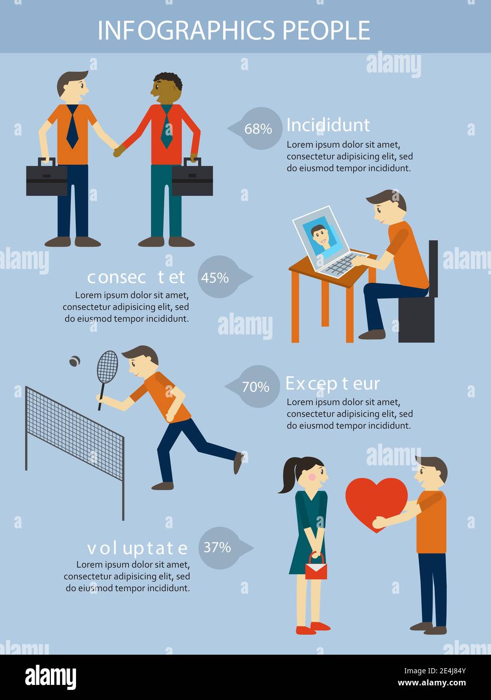 People relations infographics elements vector illustration Stock Vector ...