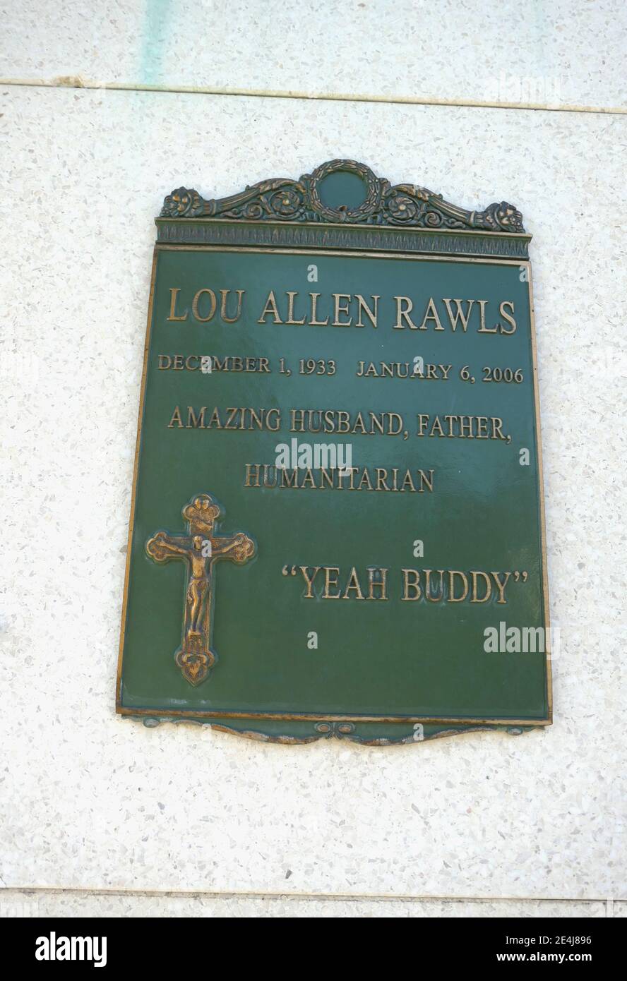 Los Angeles, California, USA 21st January 2021 A general view of atmosphere of Singer Lou Rawls Grave at Forest Lawn Memorial Park Hollywood Hills on January 21, 2021 in Los Angeles, California, USA. Photo by Barry King/Alamy Stock Photo Stock Photo