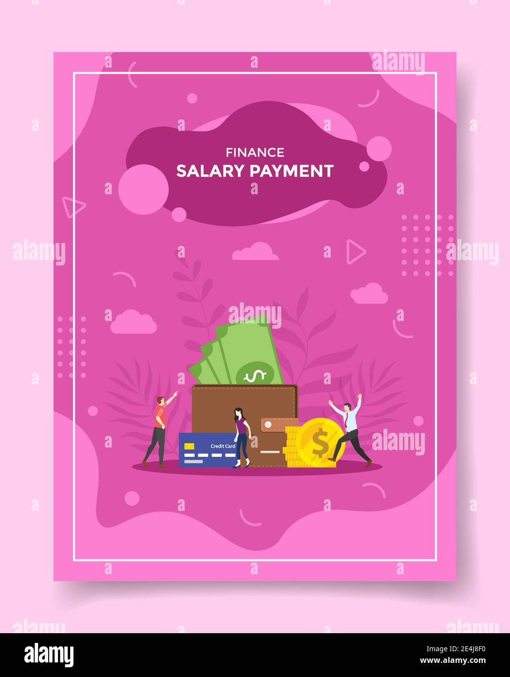 salary payment concept for template of banners, flyer, books cover