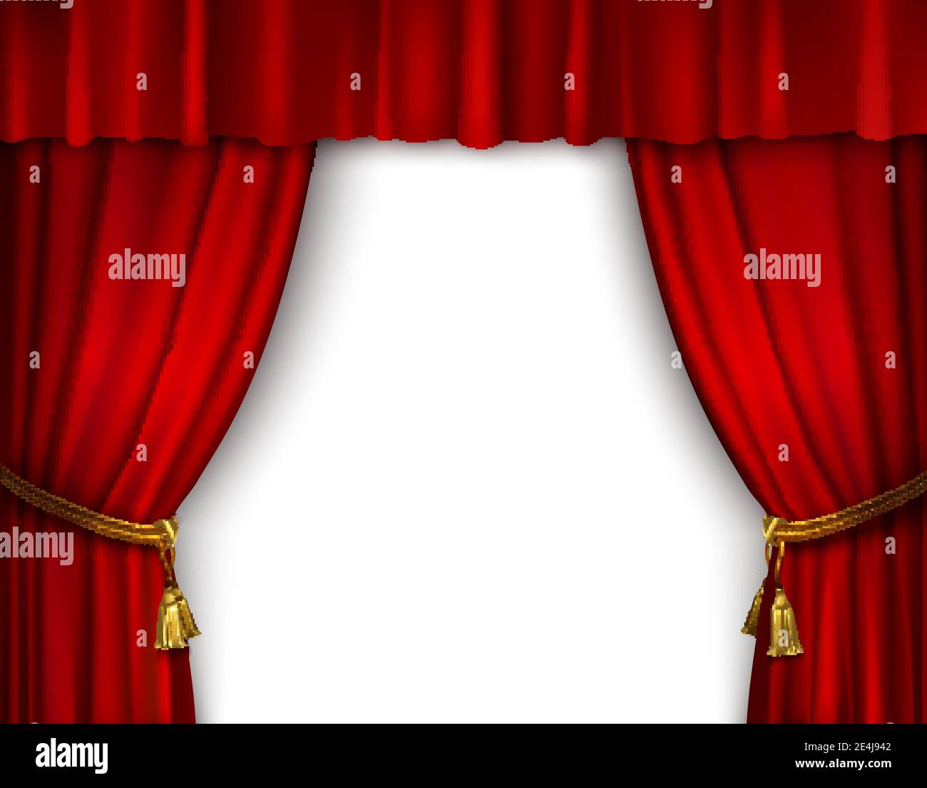 Theater stage red curtain mesh hi-res stock photography and images - Alamy