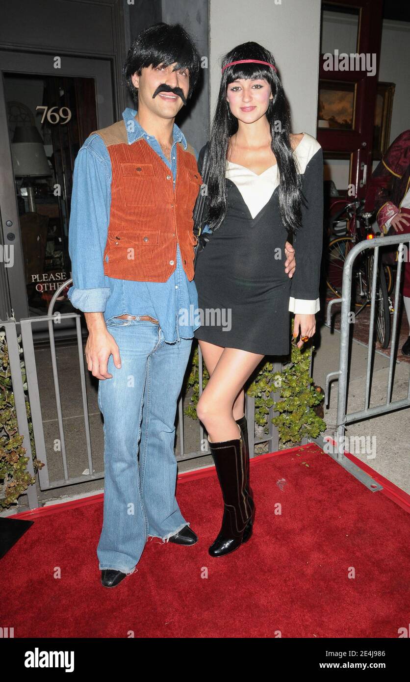 Alexander DiPersia and Caroline D'Amoreat the Pur Jeans Halloween Bash at STK on October 31, 2008 in Los Angeles, Stock Photo