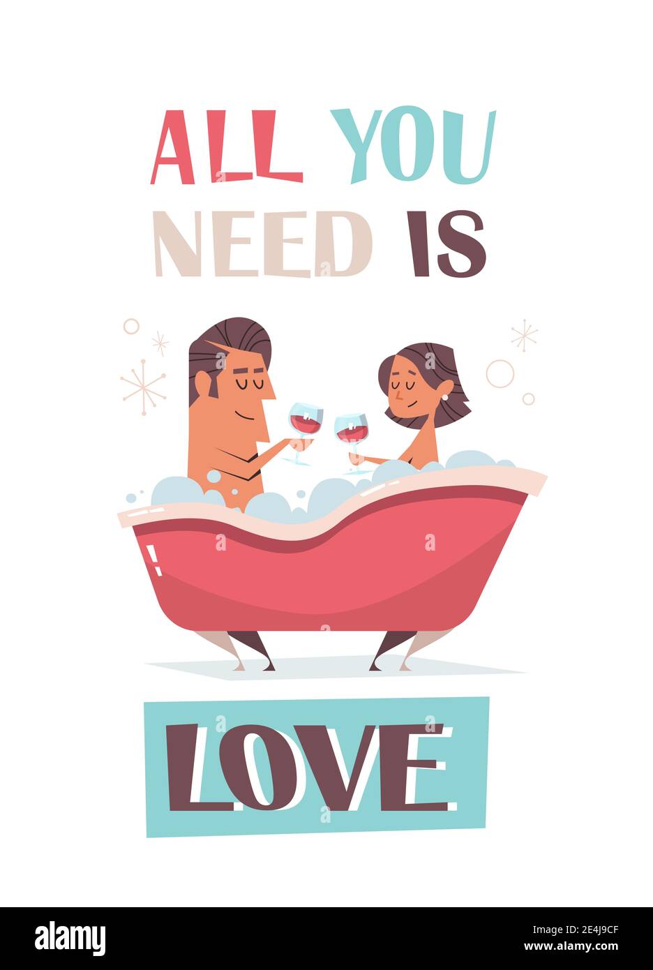 couple in love enjoying bath girlfriend and boyfriend having fun