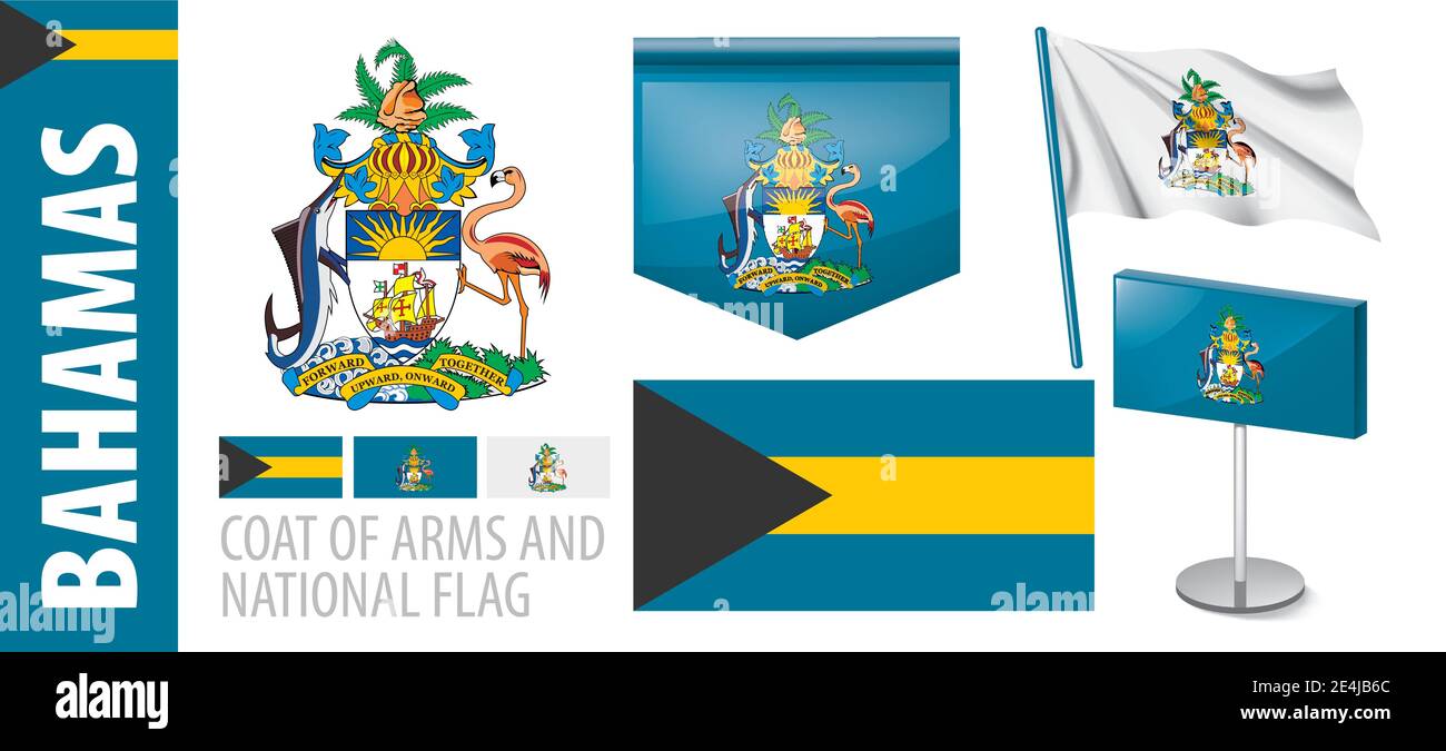 Vector set of the coat of arms and national flag of Bahamas Stock Vector Image & Art Alamy