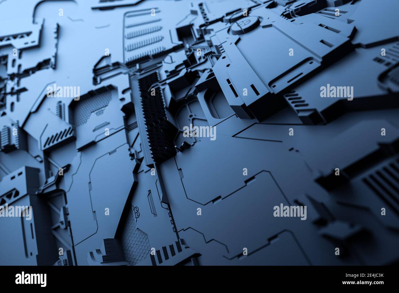 3d illustration of a realistic model of a robot or blue cyber armor.  Close-up equipment for mining crypto-bitcoin; ether. Video cards;  motherboards Stock Photo - Alamy