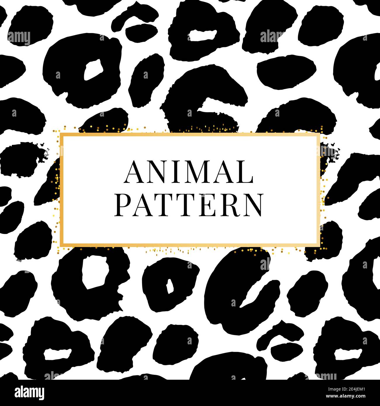 black and white leopard pattern Stock Vector