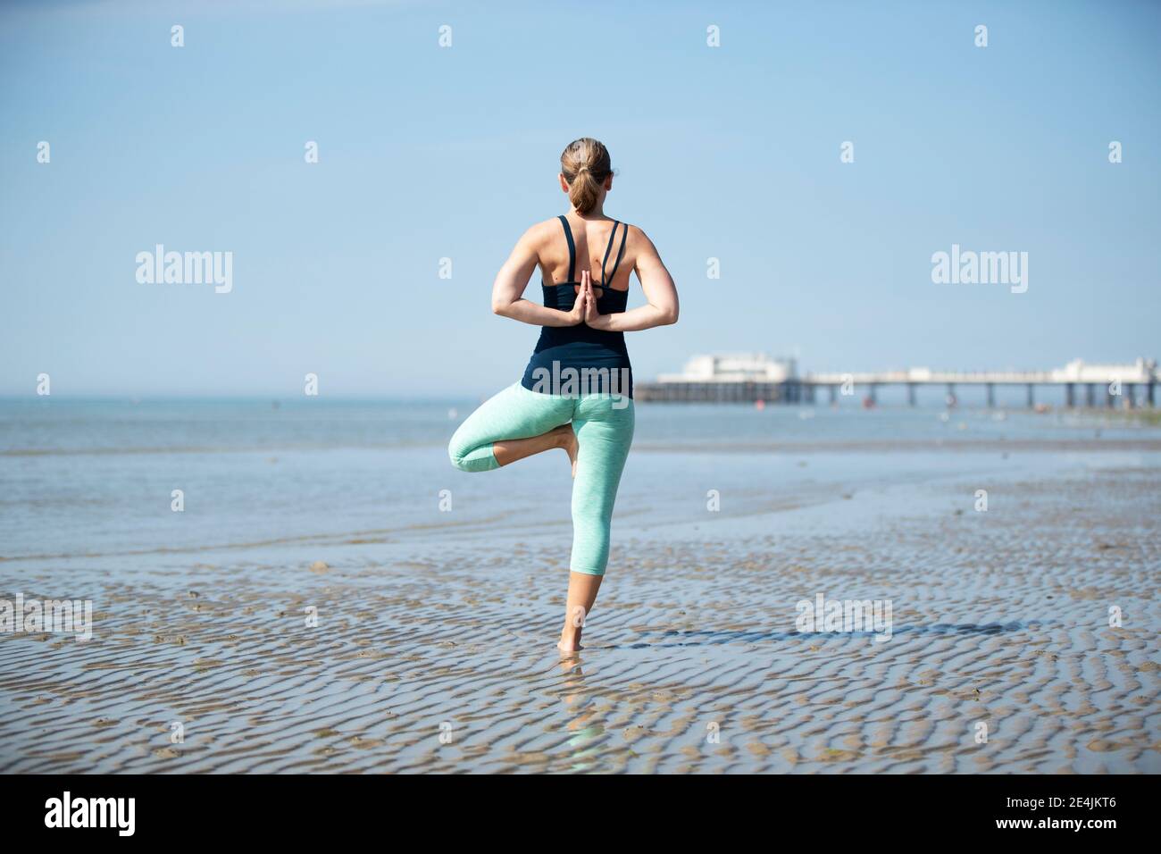 Mature woman tree beach hi-res stock photography and images - Alamy