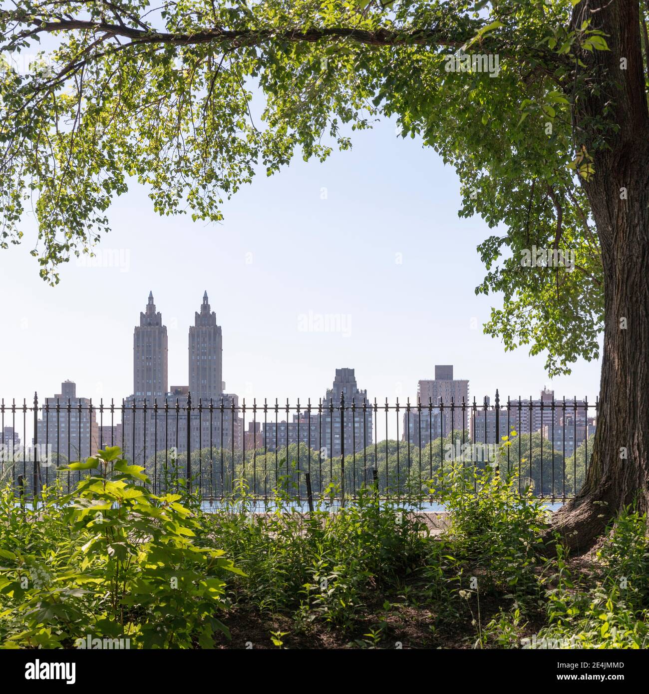 USA, New York, New York City, El Dorado building seen from Central Park Stock Photo