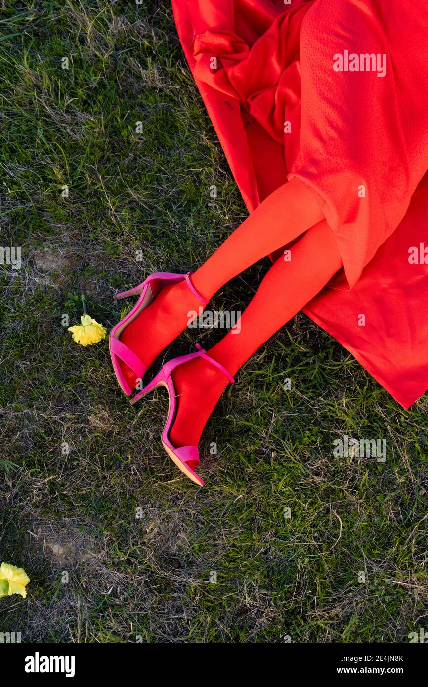Woman wearing red high heels hires stock photography and images Alamy