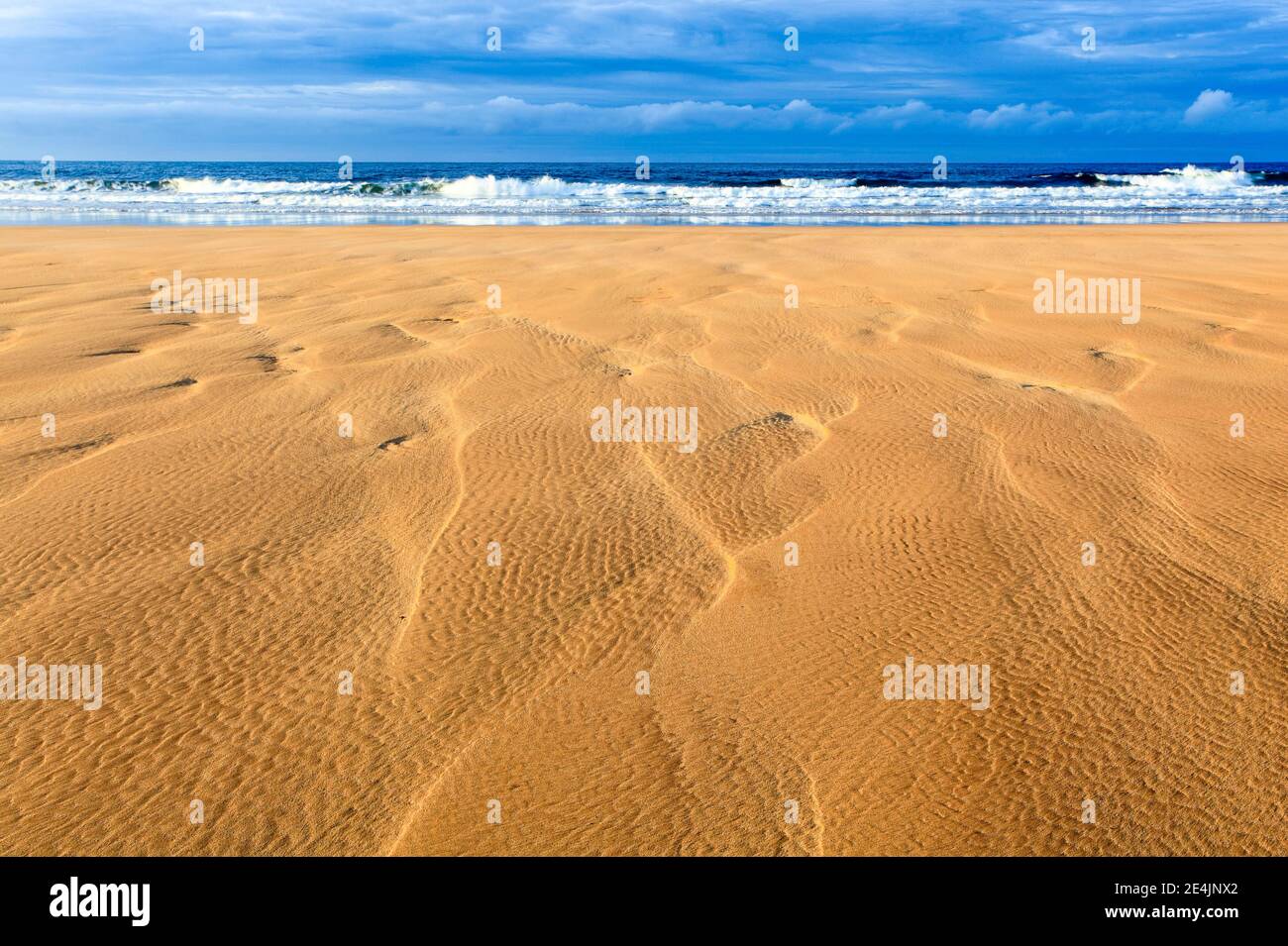 Sandy beach beach coast, Sutherland, Scotland Stock Photo - Alamy