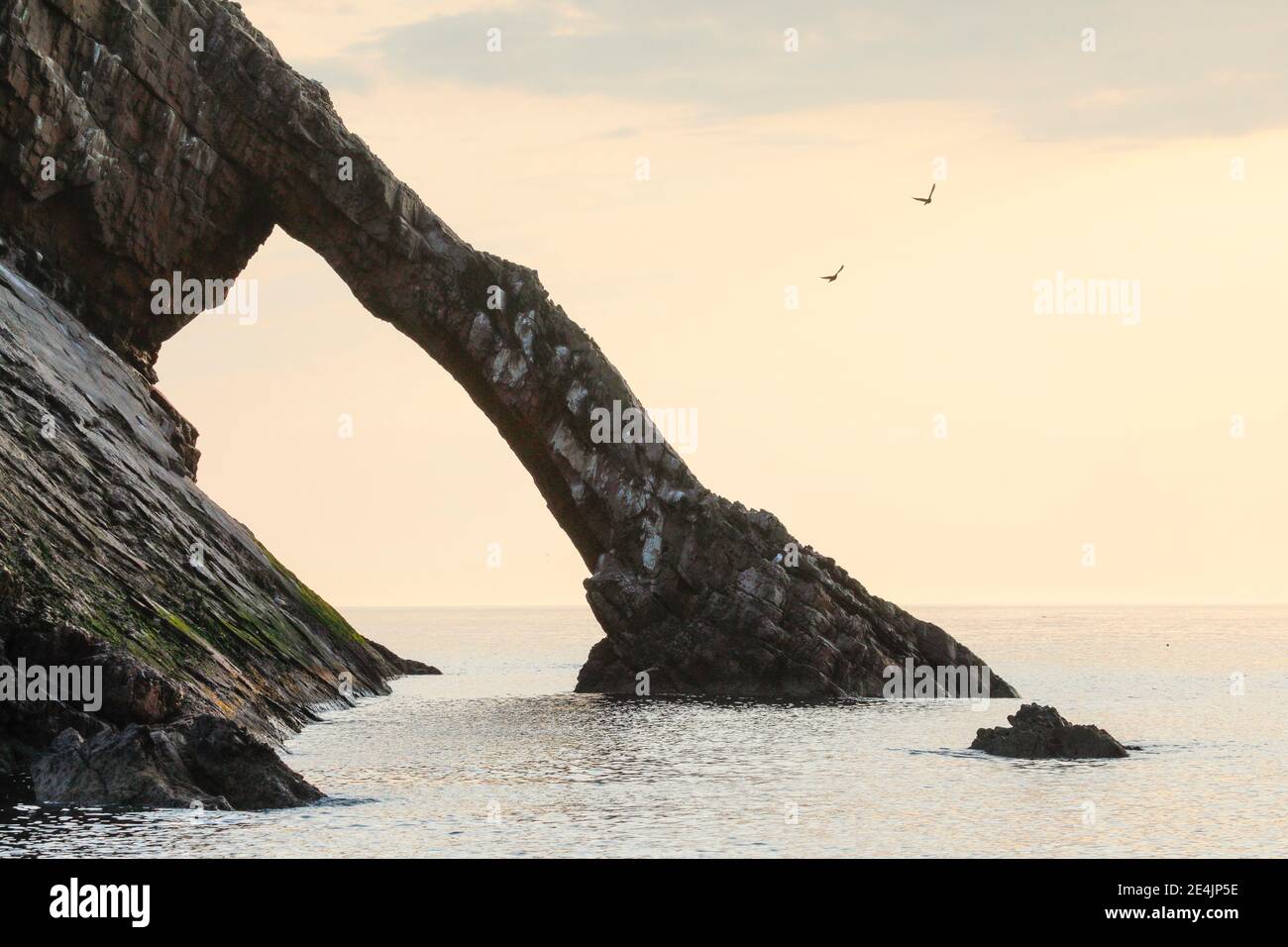 Bow Fiddle Rock, Scotland, Great Britain Stock Photo