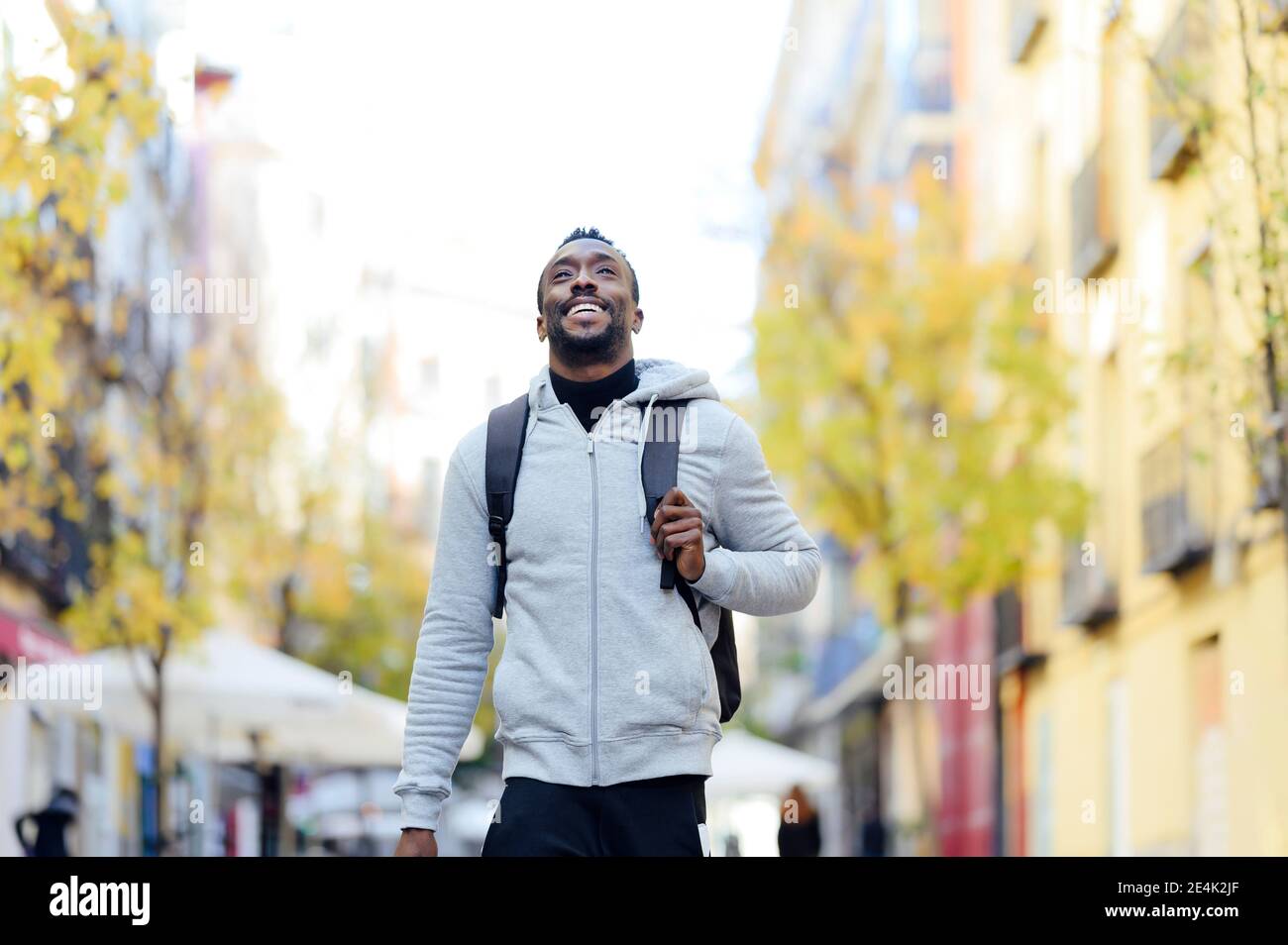 Young smiling woman man walking hi-res stock photography and images - Alamy