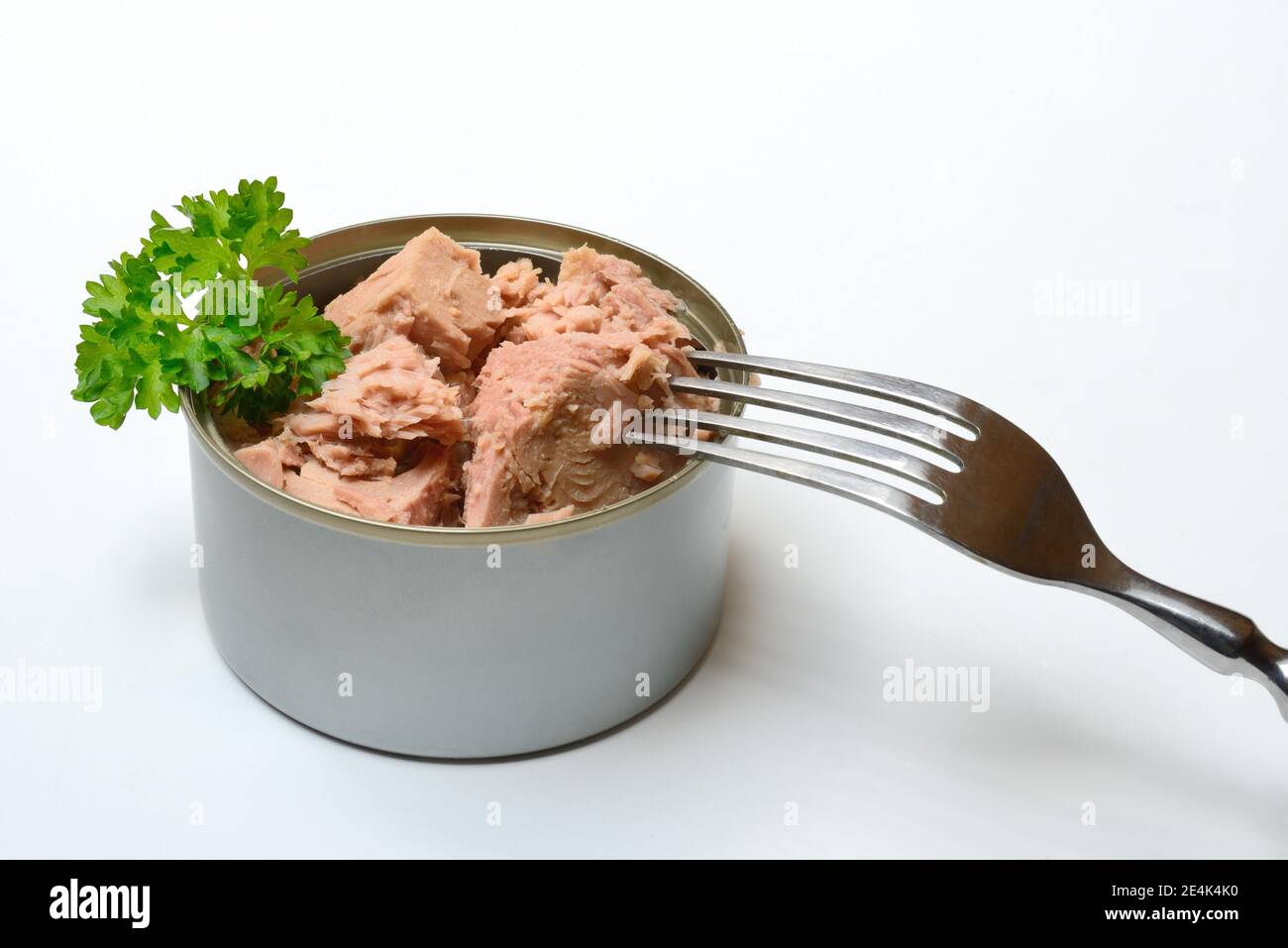 Pink canned tuna, diet Stock Photo Alamy