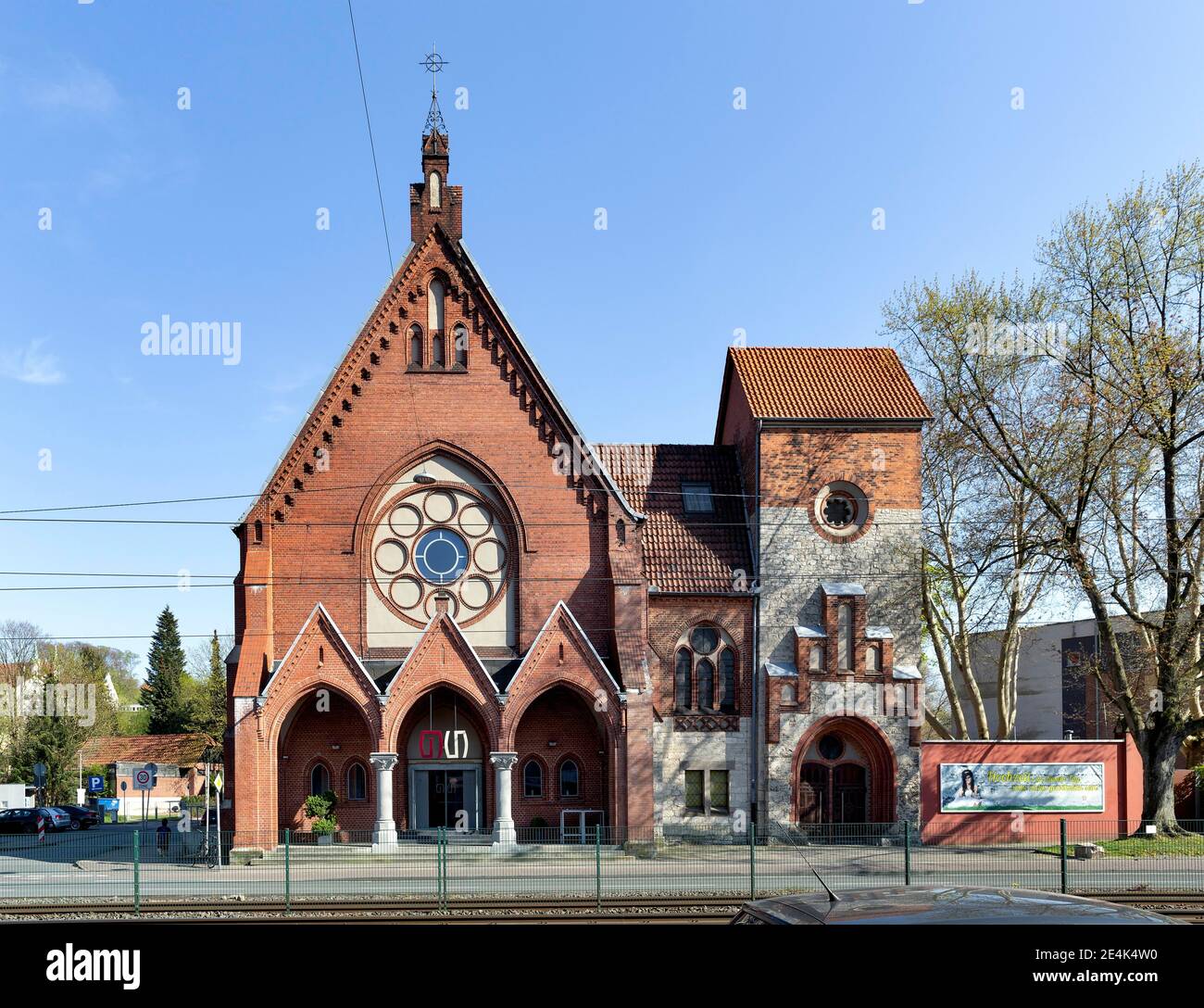 Former Martinikirche, today Restaurant Glueck und Seligkeit, Bielefeld, East Westphalia, North Rhine-Westphalia, Germany Stock Photo