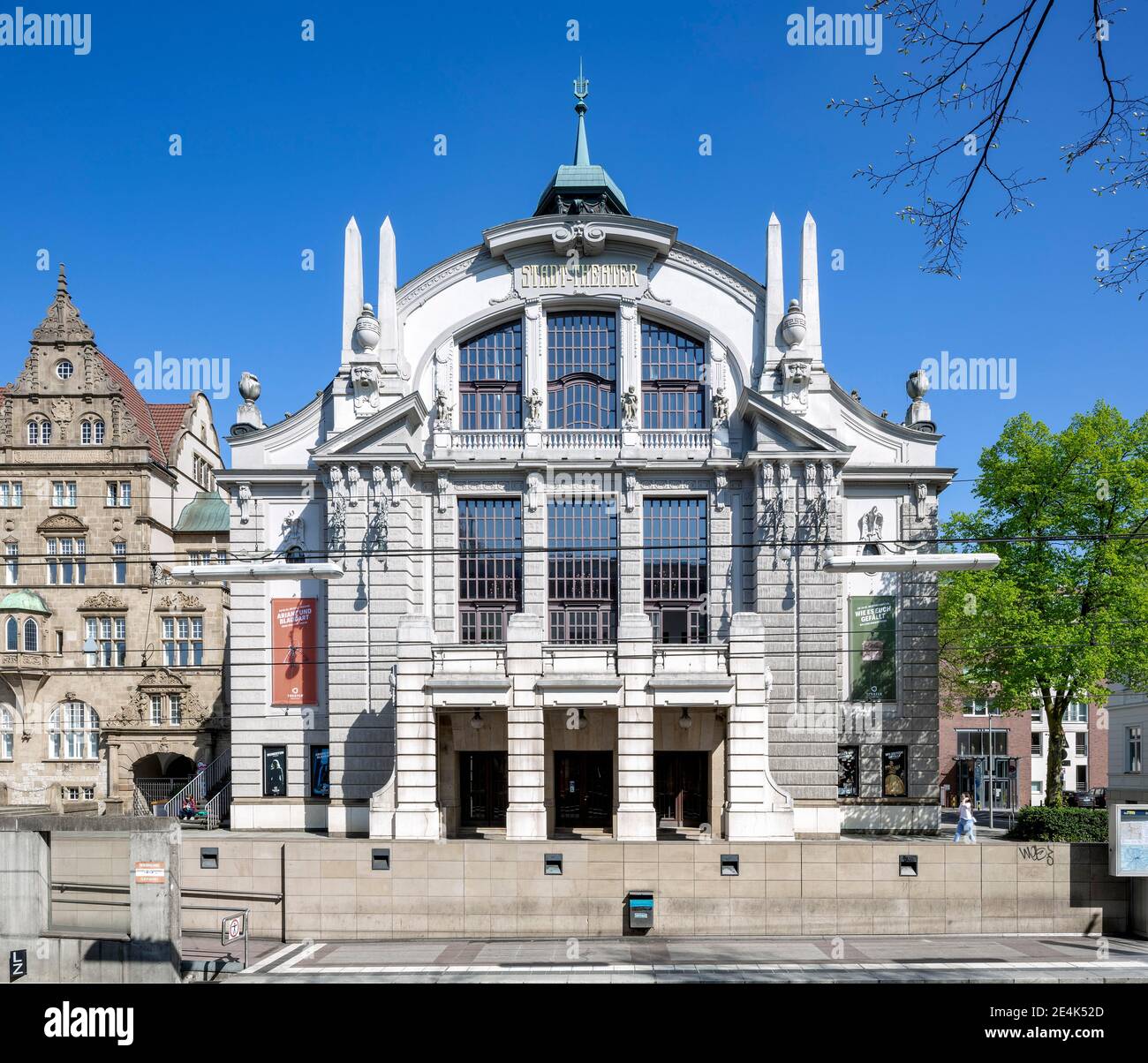 Municipal theatre or theatre of the city of Bielefeld, Art Nouveau, Bielefeld, East Westphalia, North Rhine-Westphalia, Germany Stock Photo