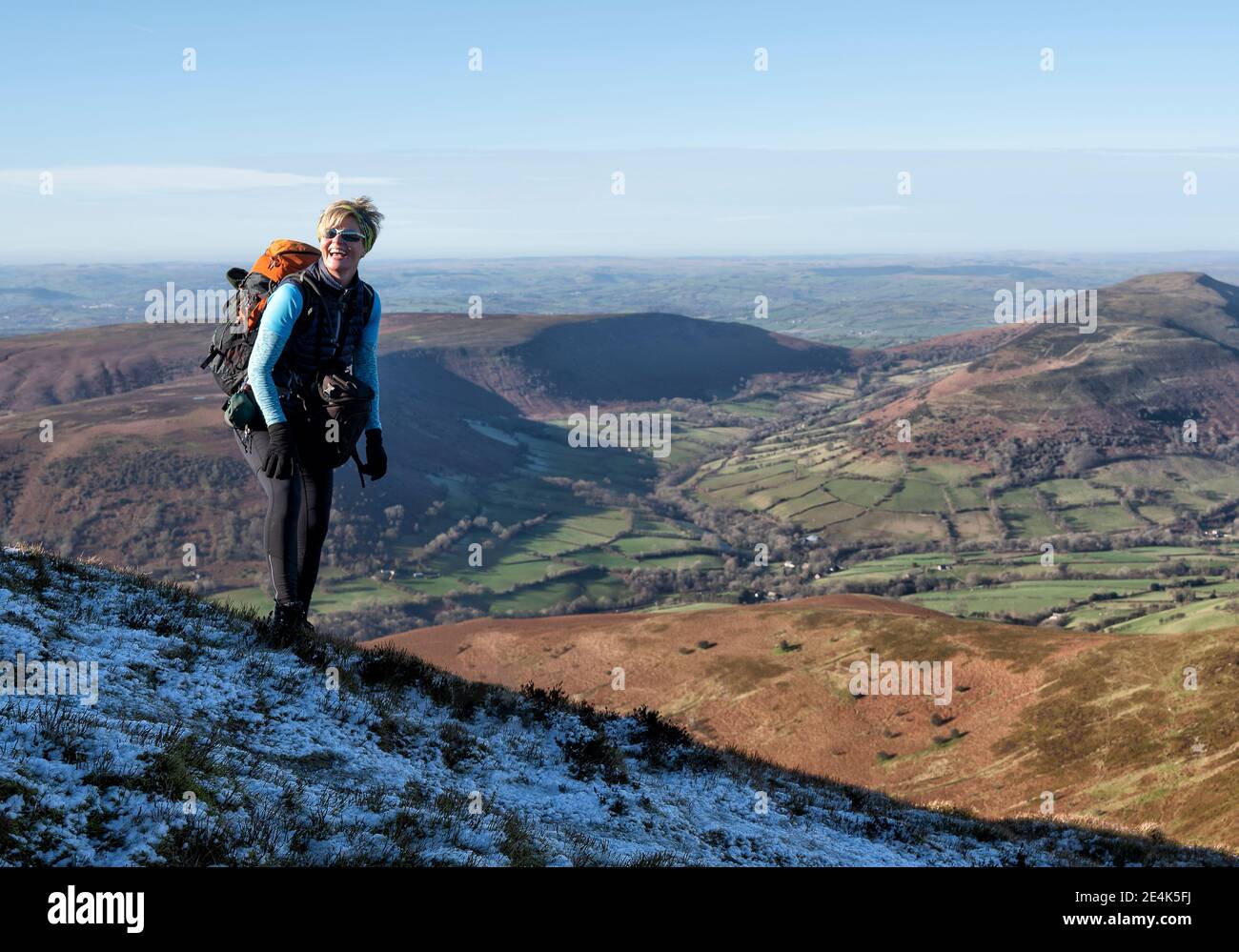 Senior female hiker wales hi-res stock photography and images - Alamy