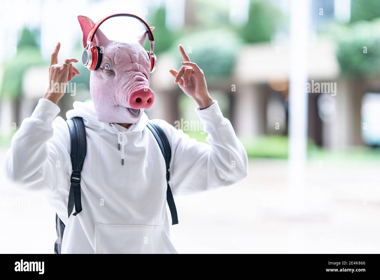 Pig Mask On Headband with Sound