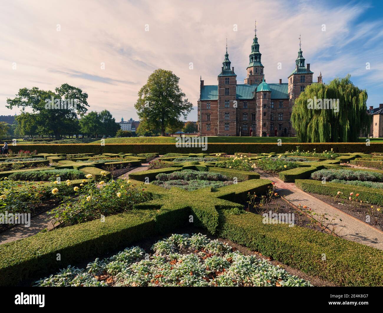 Denmark, Copenhagen, Rosenborg Castle Gardens Stock Photo