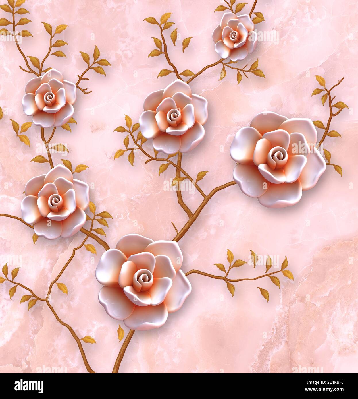 3d flowers wallpaper Stock Photo - Alamy