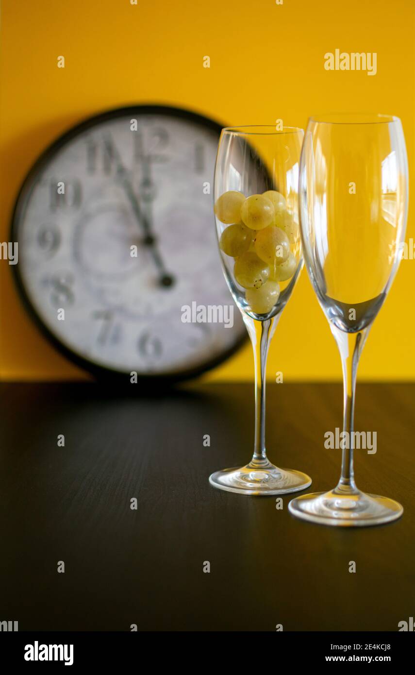 Getting ready for the Spanish tradition of eating twelve grapes during