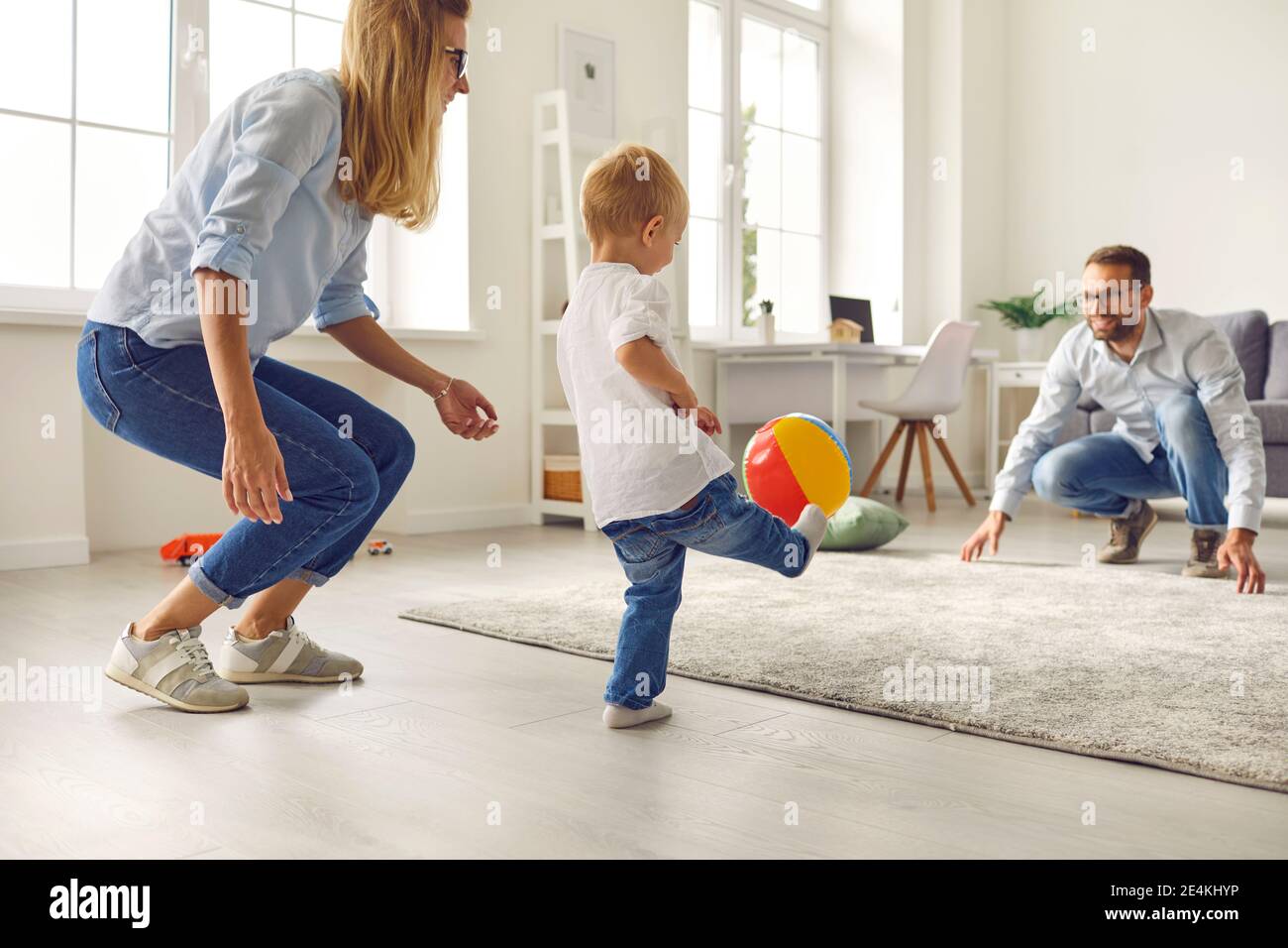 Son playing ball hi-res stock photography and images - Alamy