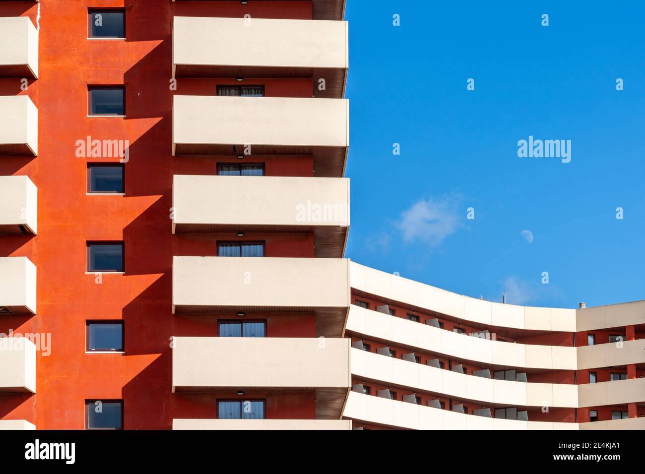 La Linea de la Concepcion, Spain - 22 January 2020: architectural detail of the Hotel Campo de Gibraltar Stock Photo