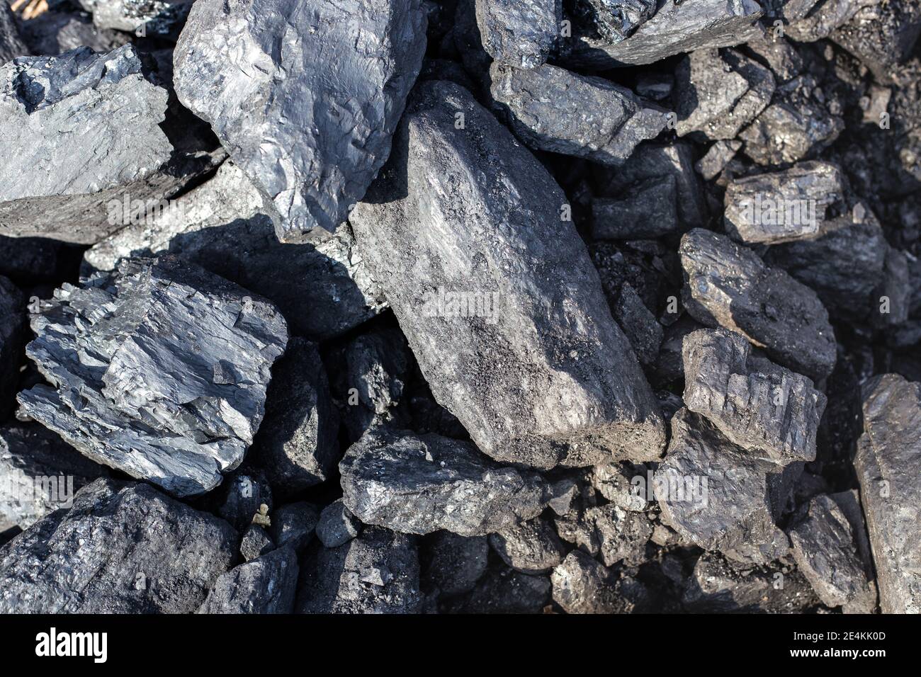 Coal is large lumps. Fuel for the boiler. House heating Stock Photo Alamy