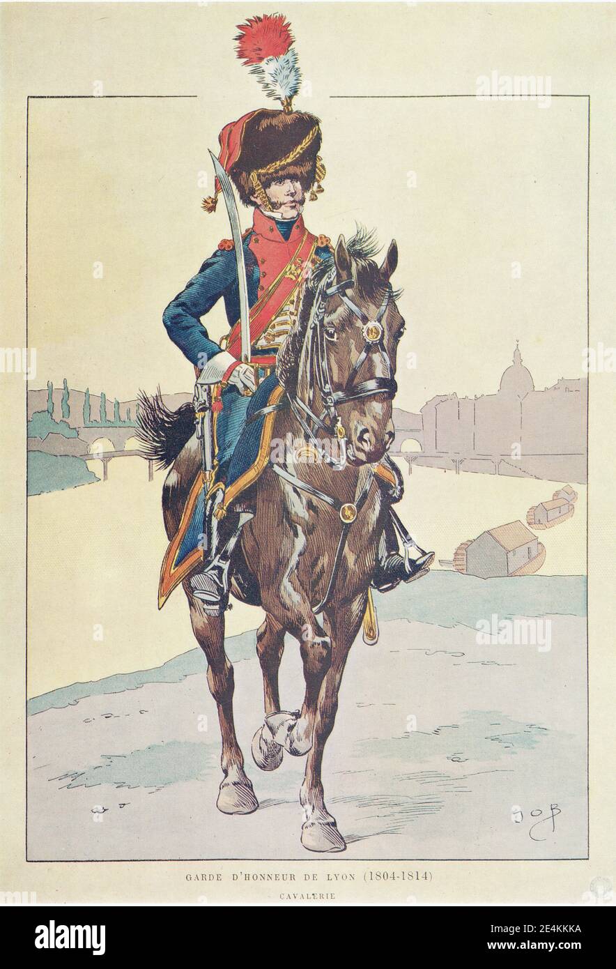 Soldat CBG Mignot 1er Empire - Garde D'Honneur De Lyon - 60mm - Boité