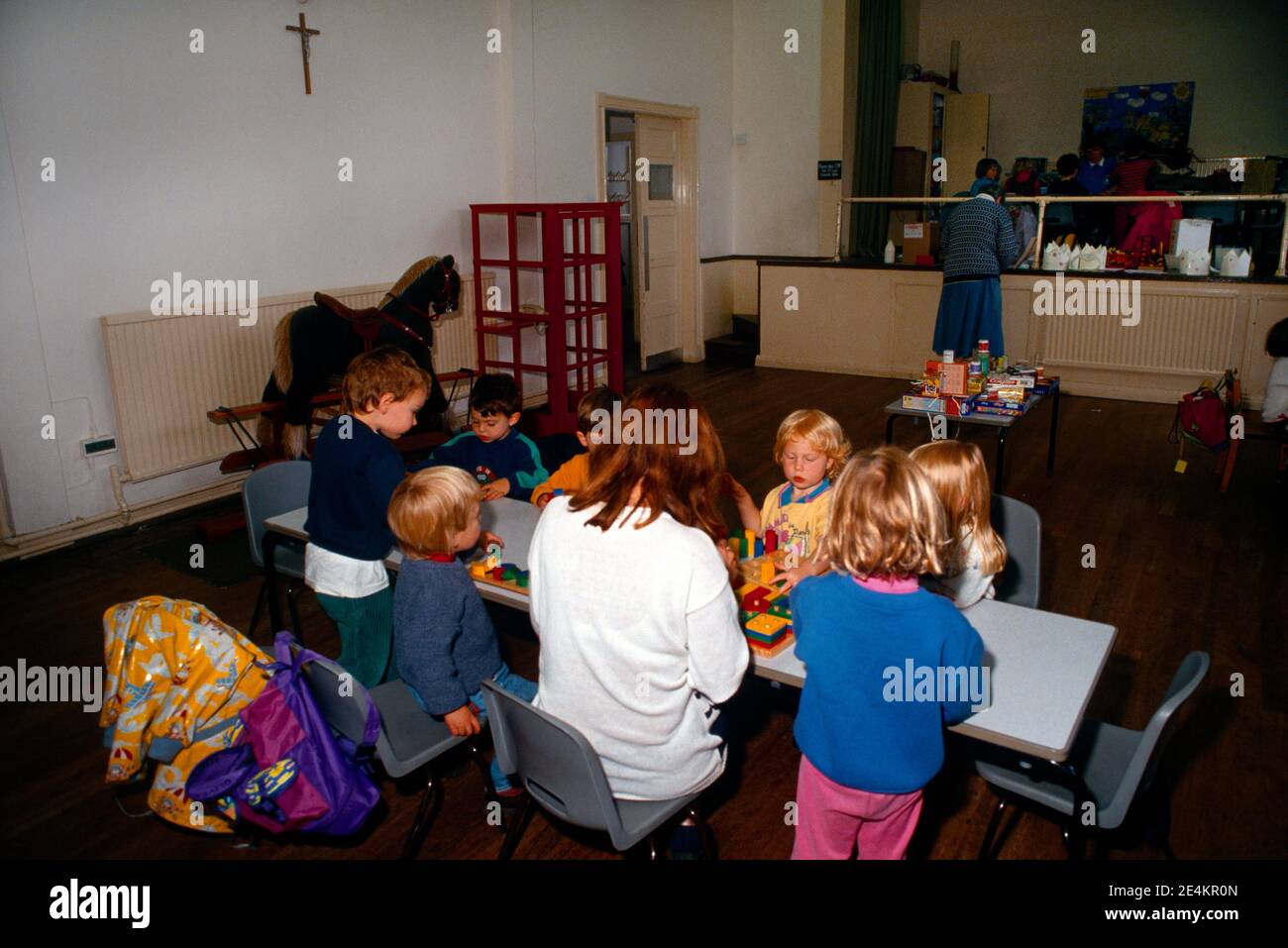 Children At Kindergarten St Josephs Church Epsom Surrey Stock Photo