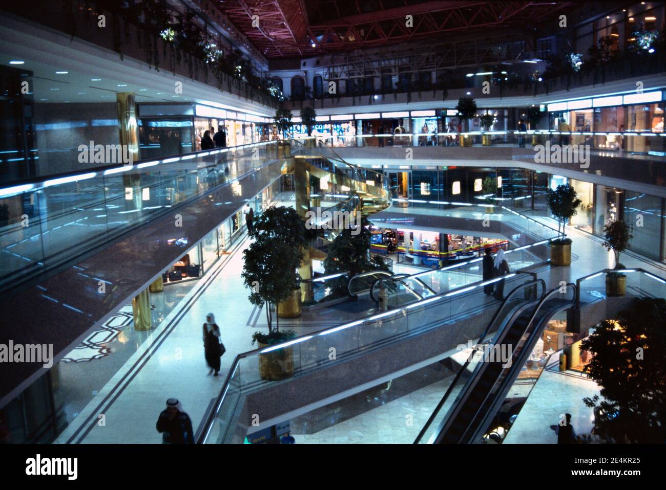 Kuwait City Kuwait Shopping Mall at Night near Suliman Centre Stock