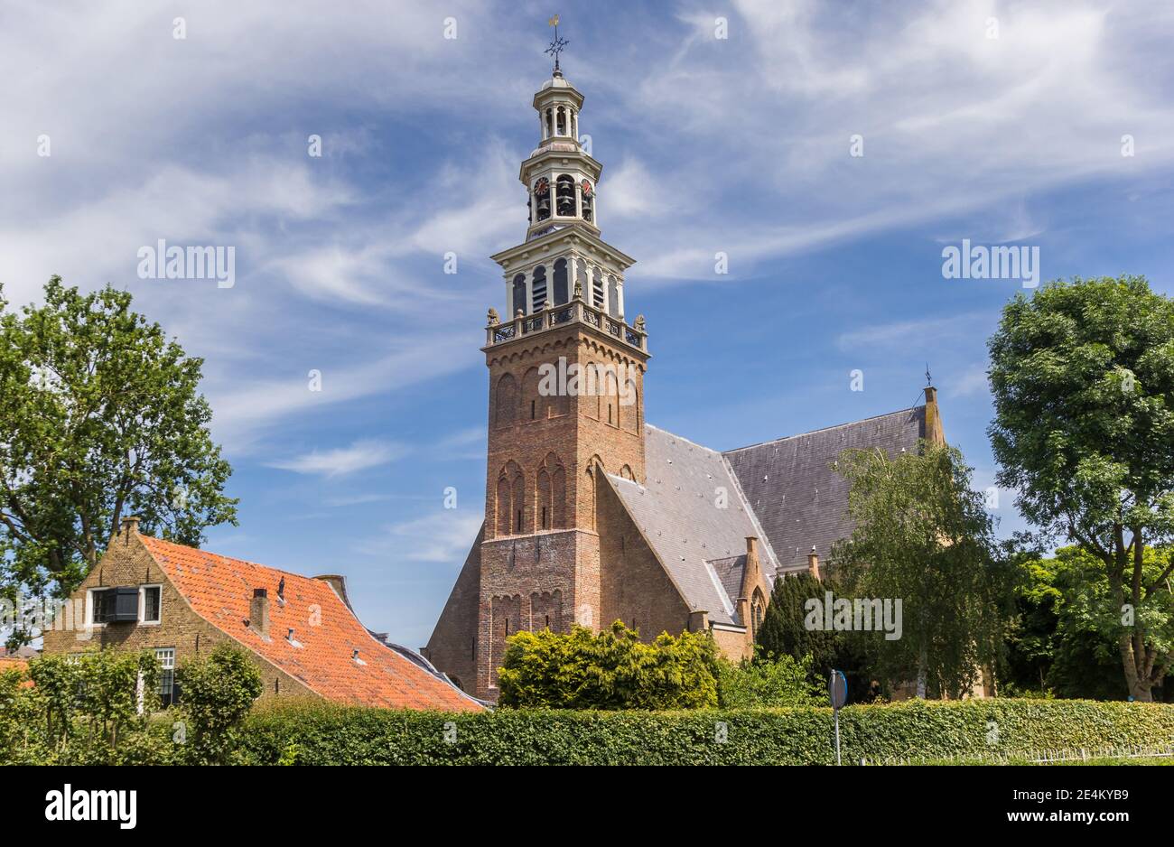 Historic reformed church in the center of Haastrecht, Netherlands Stock Photo