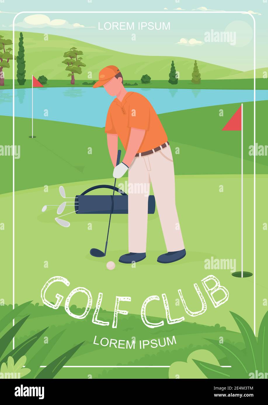 Golf sport invitation poster or flyer background with space Stock Photo -  Alamy