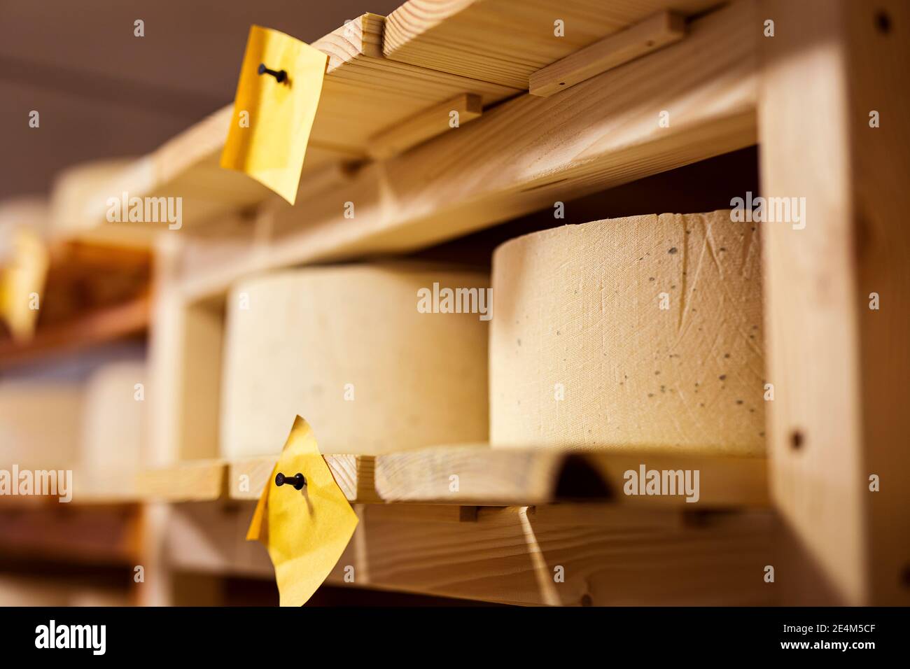 equipment of a private cheese factory and stages of preparation and ...