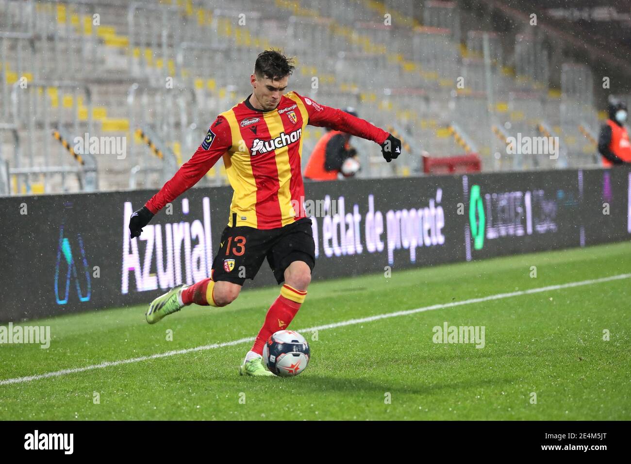 Clement Michelin 13 Lens during the French championship Ligue 1 football match between RC Lens and OGC Nice on January 23, 202 / LM Stock Photo