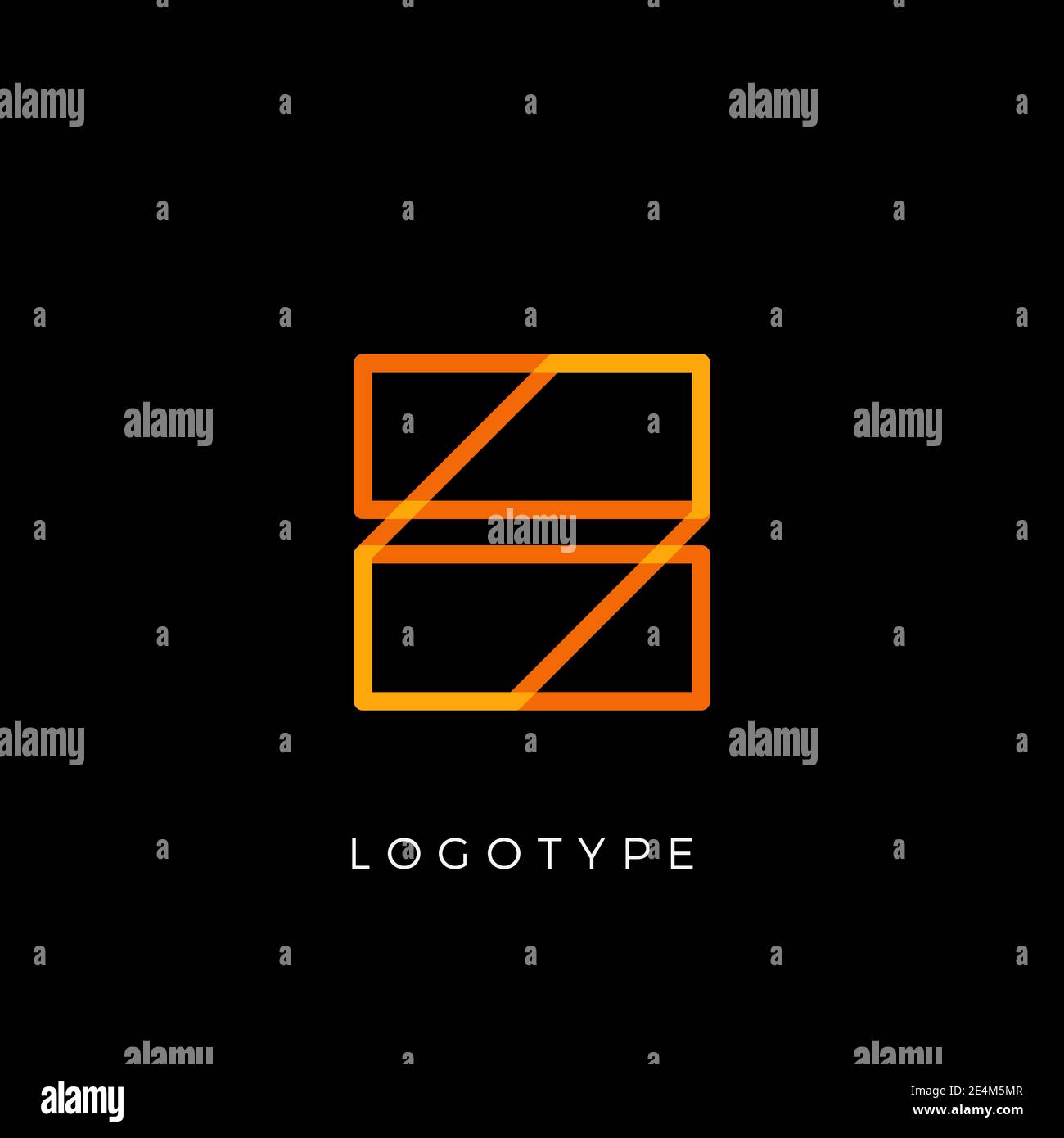 Geometric shape letter Z, line monogram, decorative logo concept