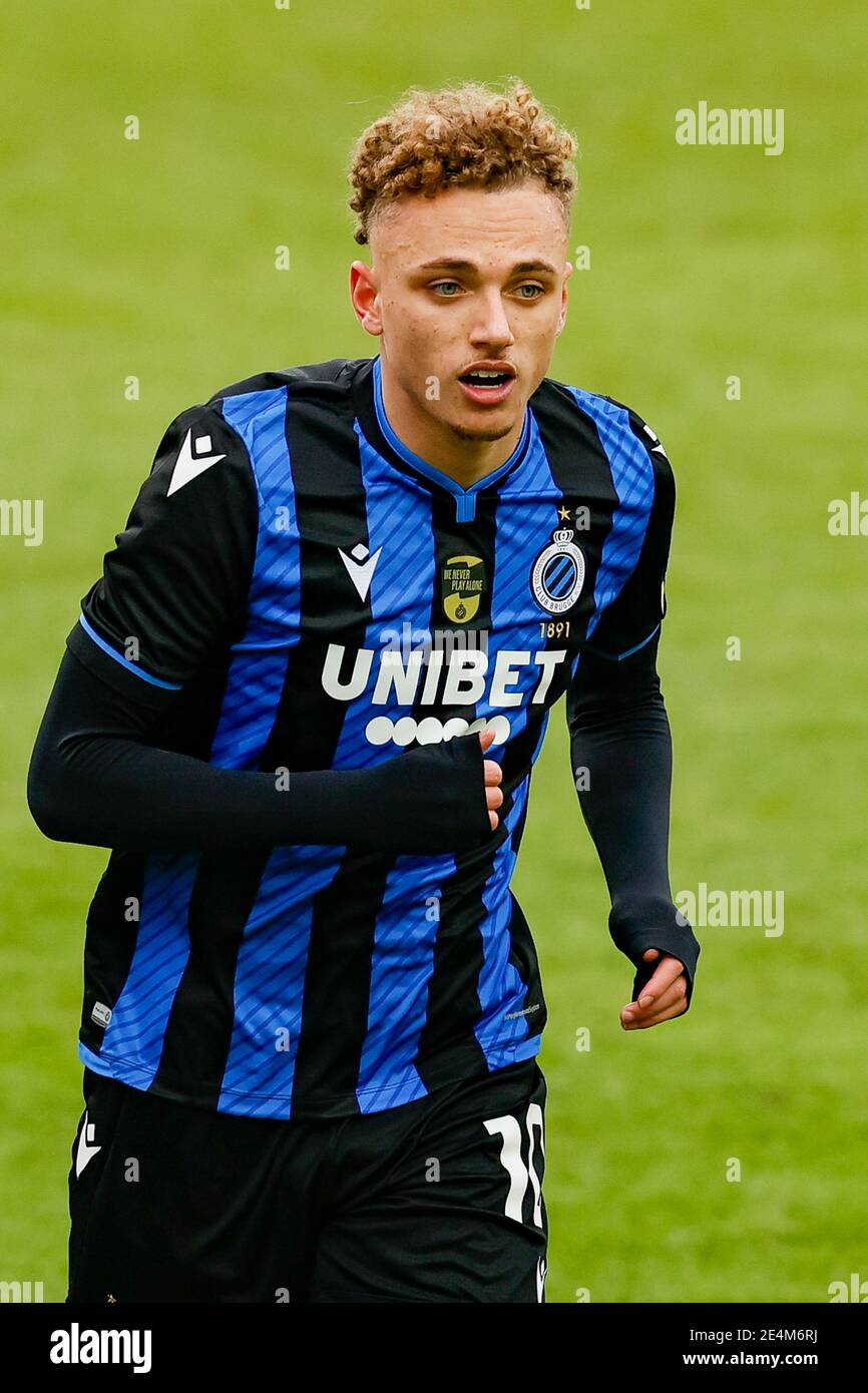 Club's Noa Lang pictured in action during a soccer match between Club Brugge  and KRC Genk, Sunday 24 January 2021 in Brugge, on day 21 of the 'Jupiler  Stock Photo - Alamy