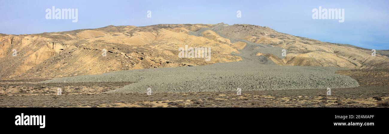 Azerbaijan. Karadag region. Eruption of a mud volcano. Stock Photo
