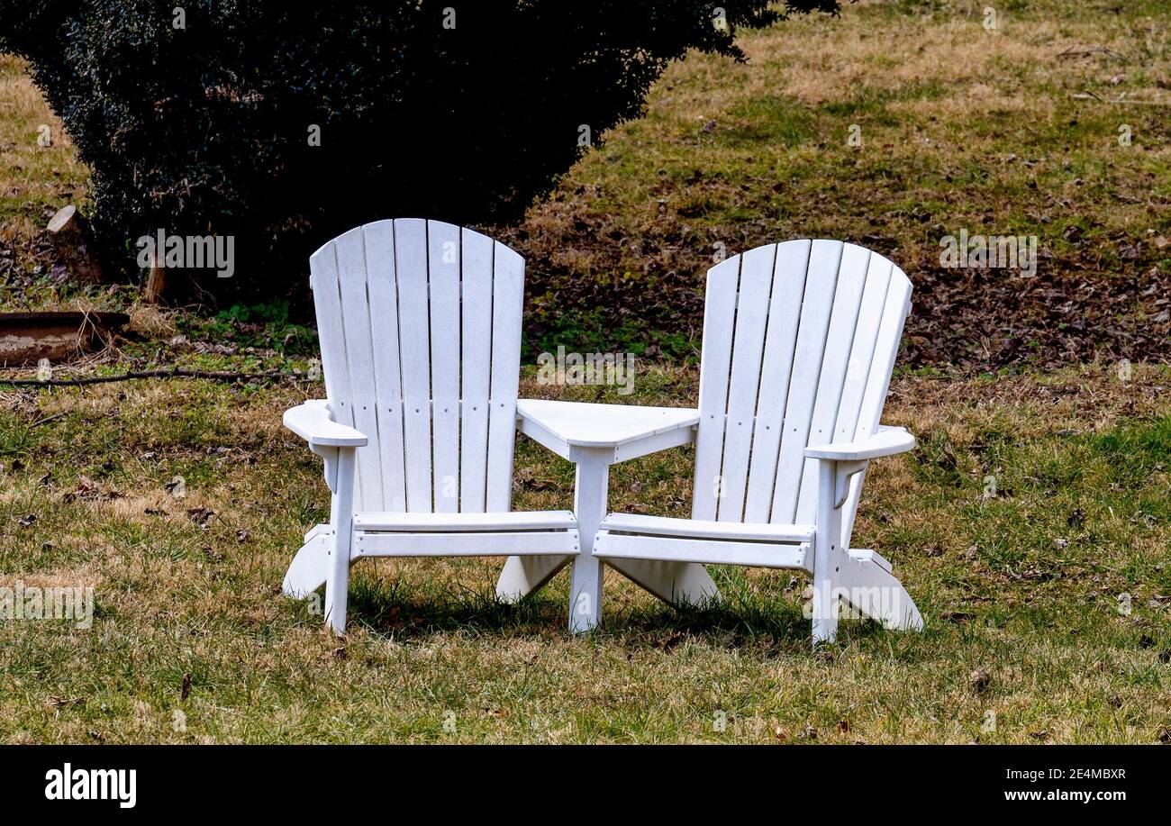 Two empty lawn chairs in hi-res stock photography and images - Alamy