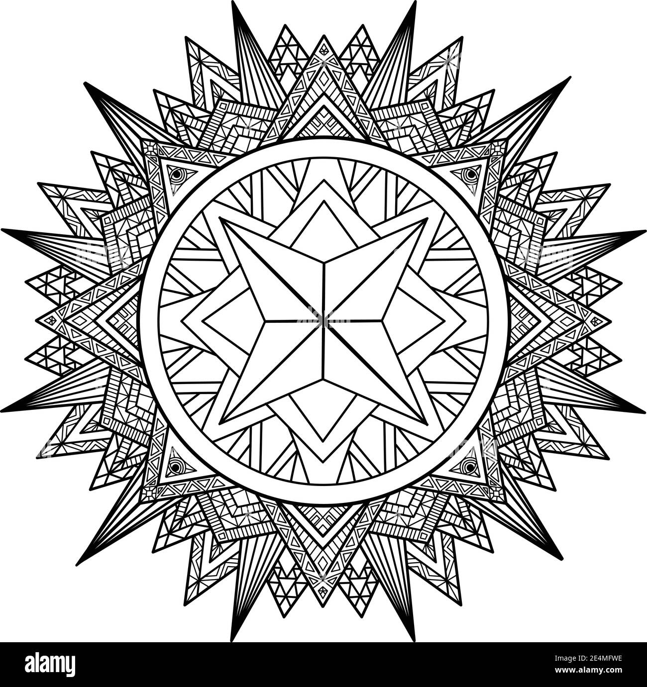 Star Mandala Coloring Pages