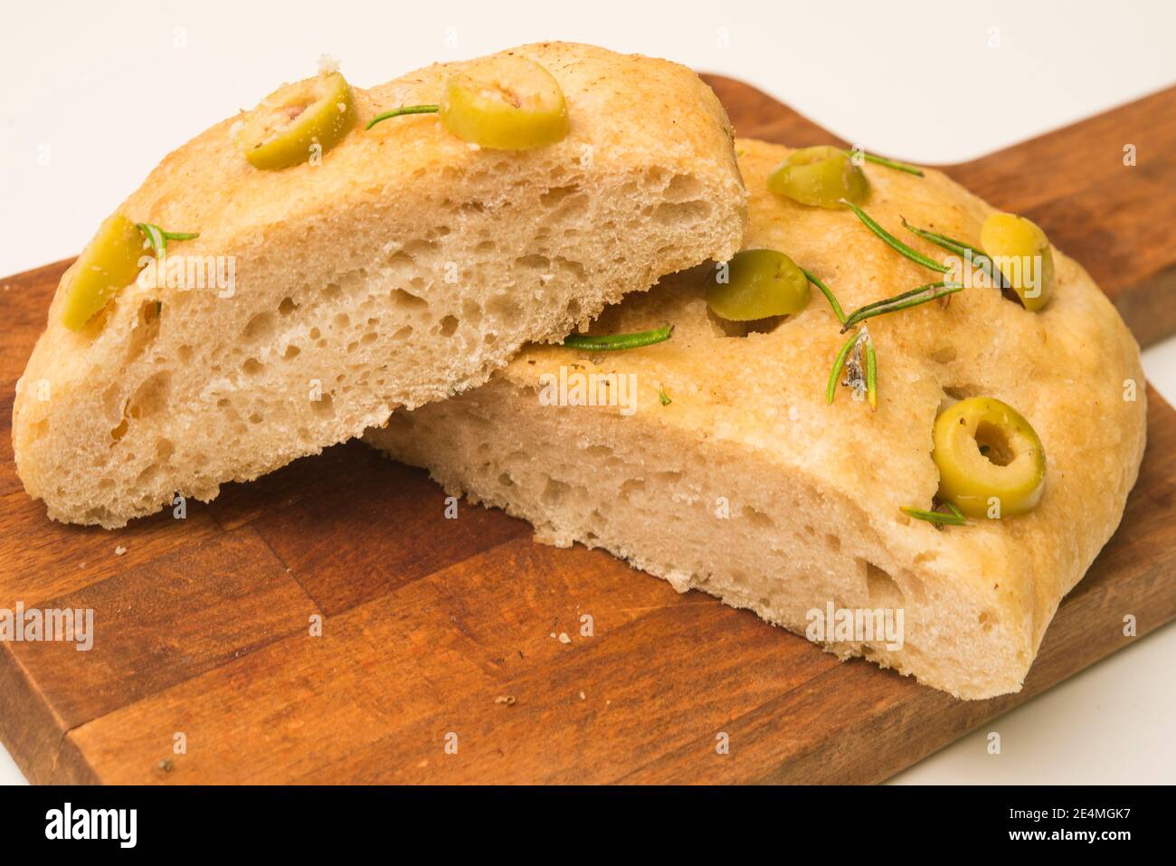 Garlic Rosemary Herb Focaccia Stock Photo Alamy