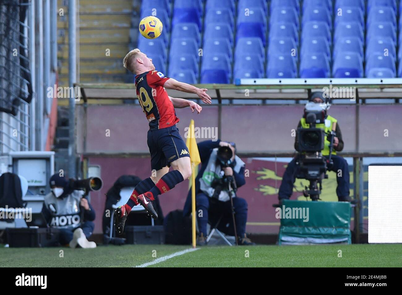 Lennart Czyborra (Genoa) , Gabriele Zappa (Cagliari) during Genoa