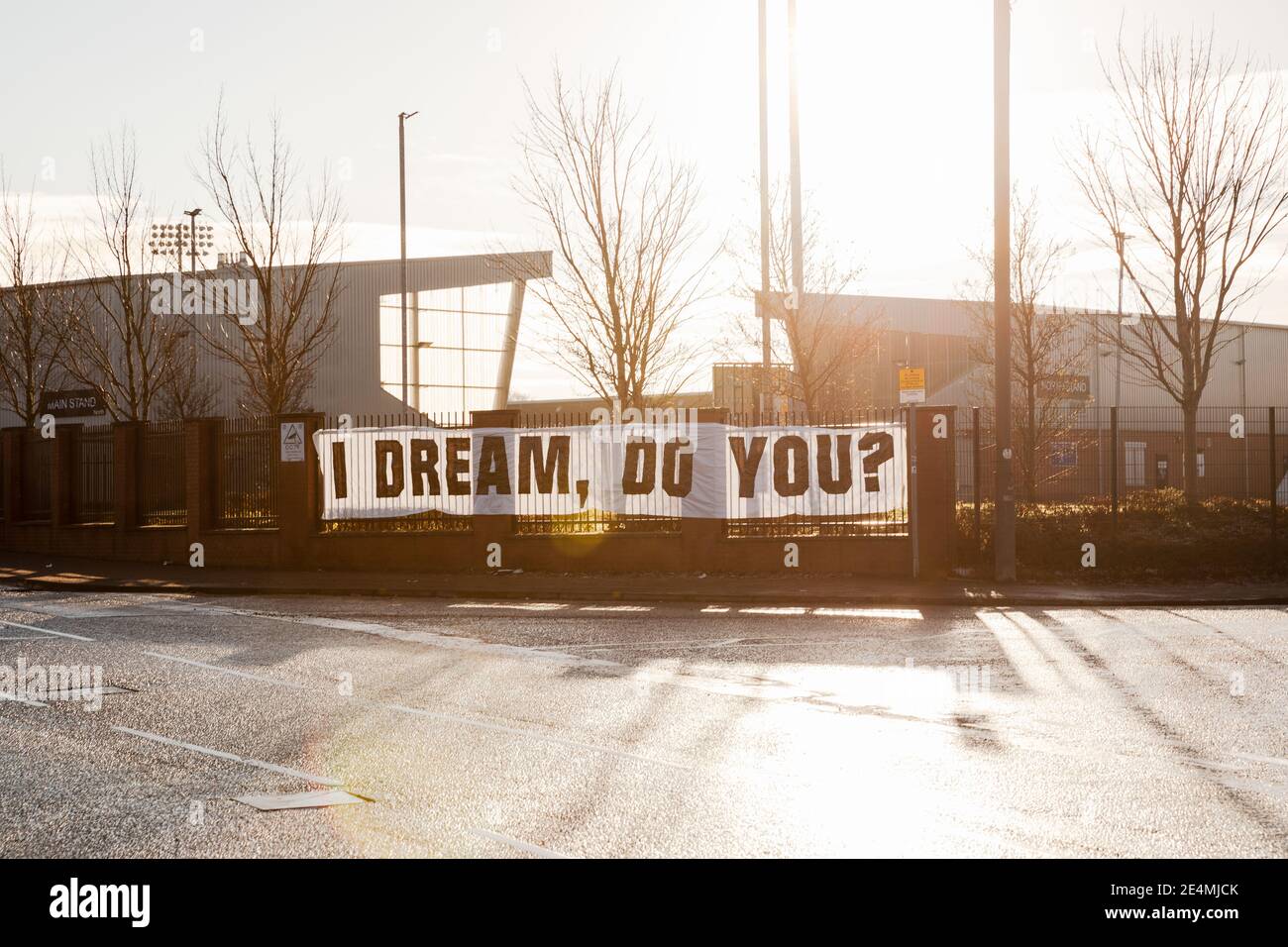 Scenes around St Mirren's SMiSA stadium a head of the Betfred Cup semi final against Livingston 24/01/2021 Stock Photo