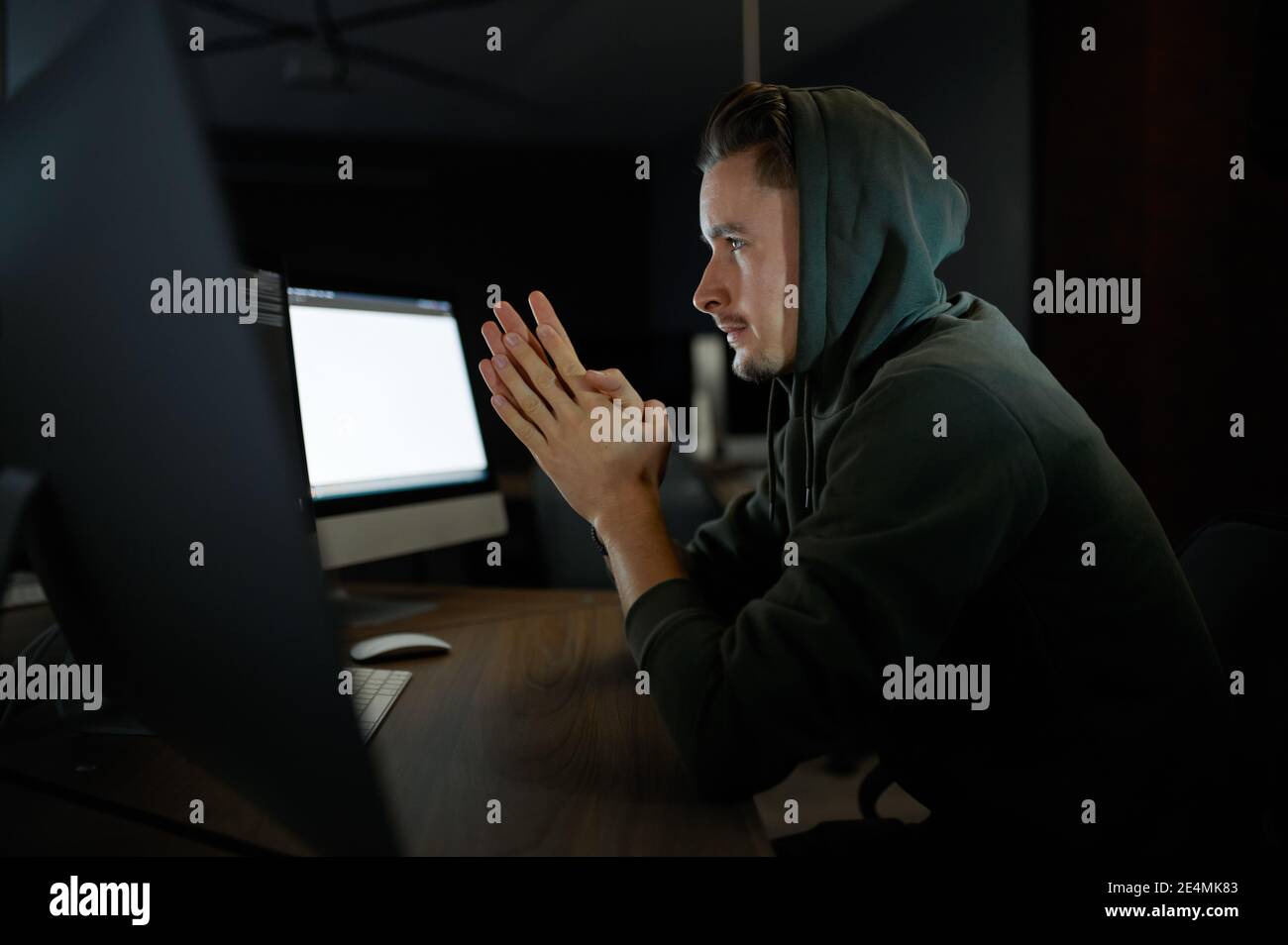 Young hacker in data hi-res stock photography and images - Alamy