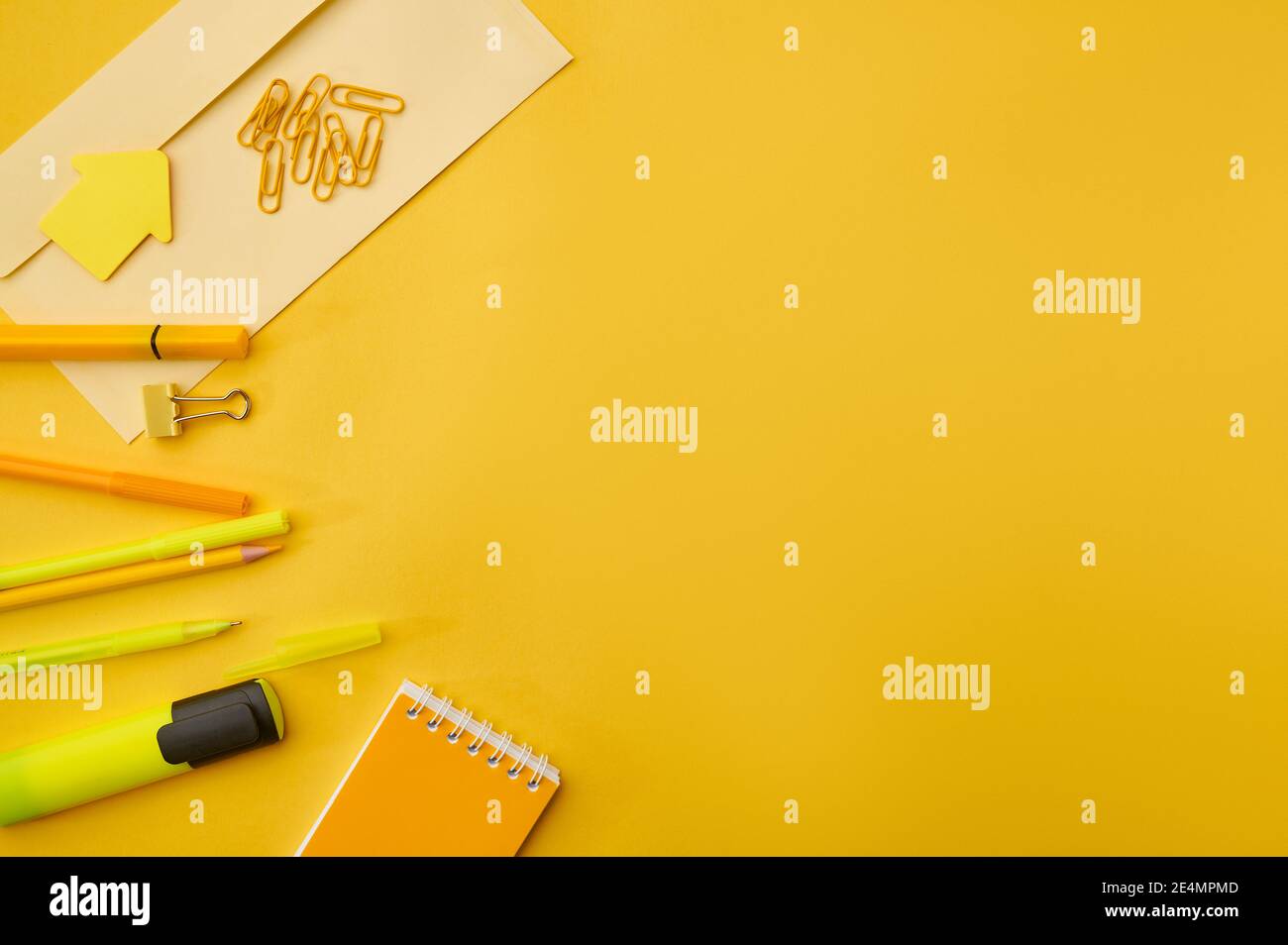 Office stationery supplies, macro view Stock Photo Alamy