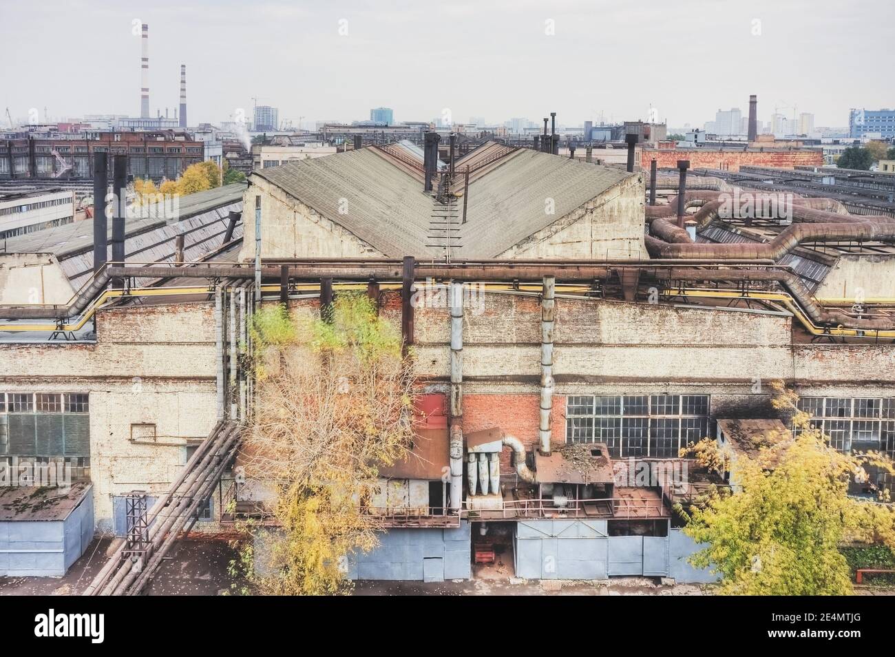 Old industrial territory abandoned buildings hi-res stock photography ...