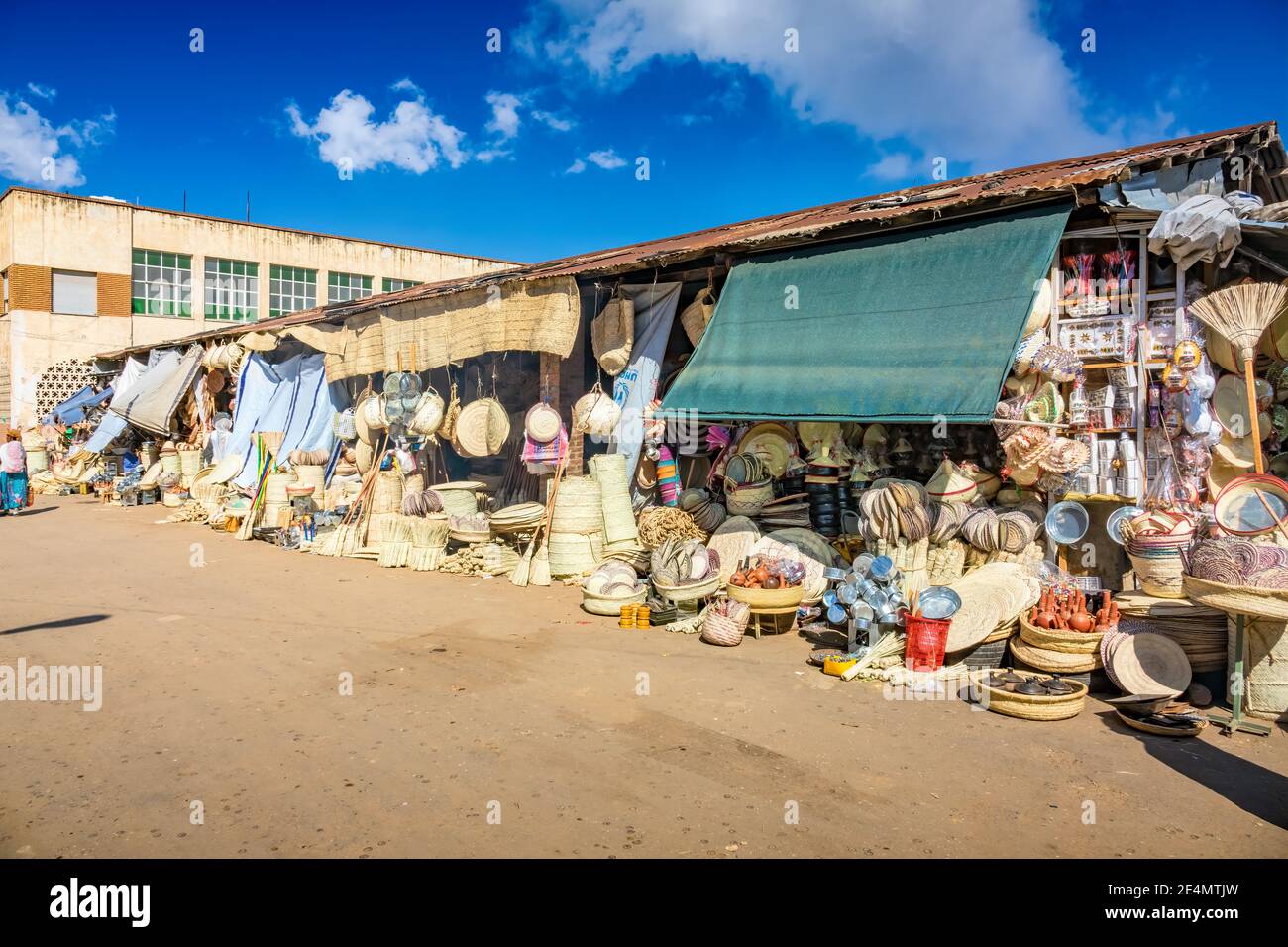 Market in central Asmara, Eritrea on a sunny day Stock Photo