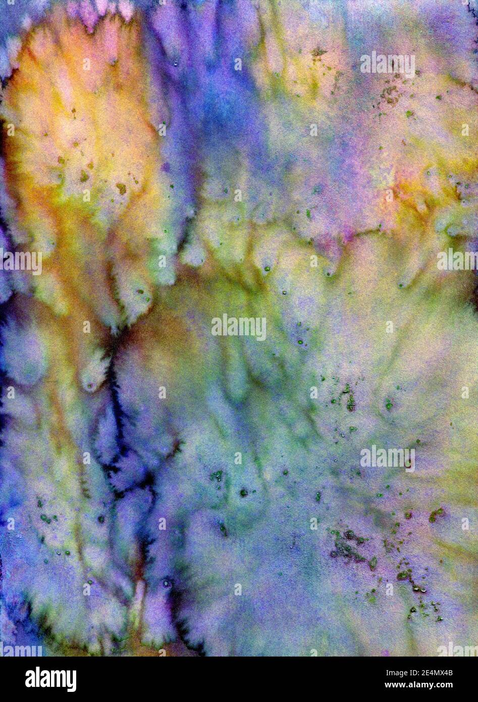 Watercolor texture. Multicolored background space Green and blue Stock ...