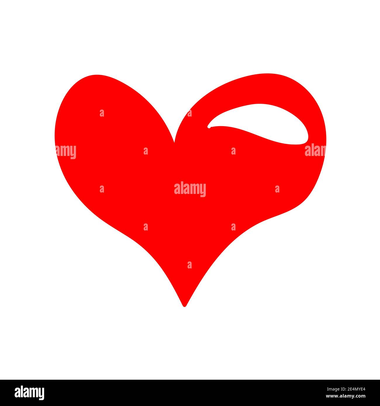 heart symbol of love on white background flat. Vector illustration ...