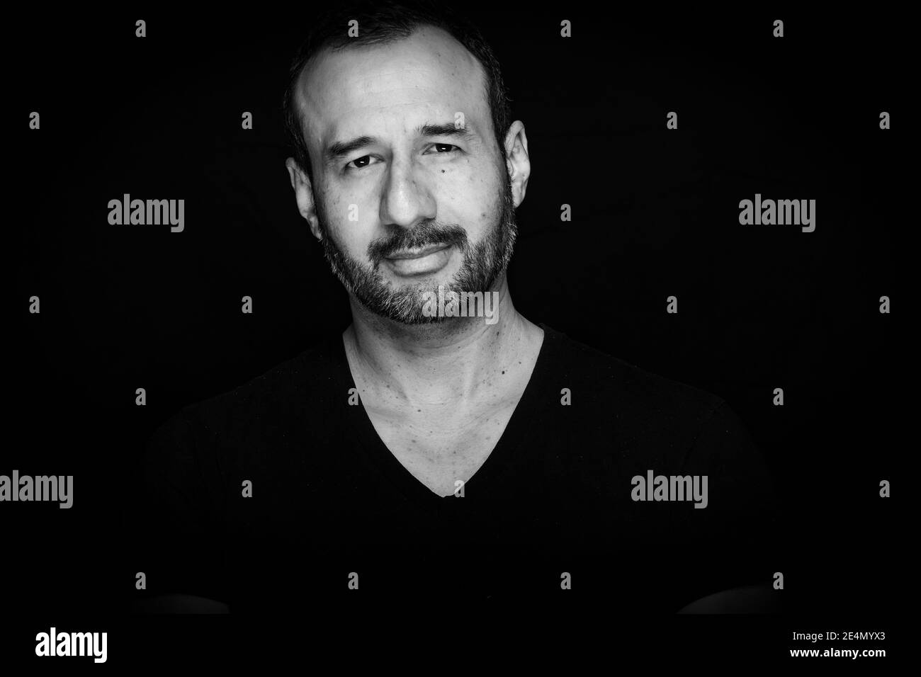 Fitness middle aged man Black and White Stock Photos & Images - Alamy